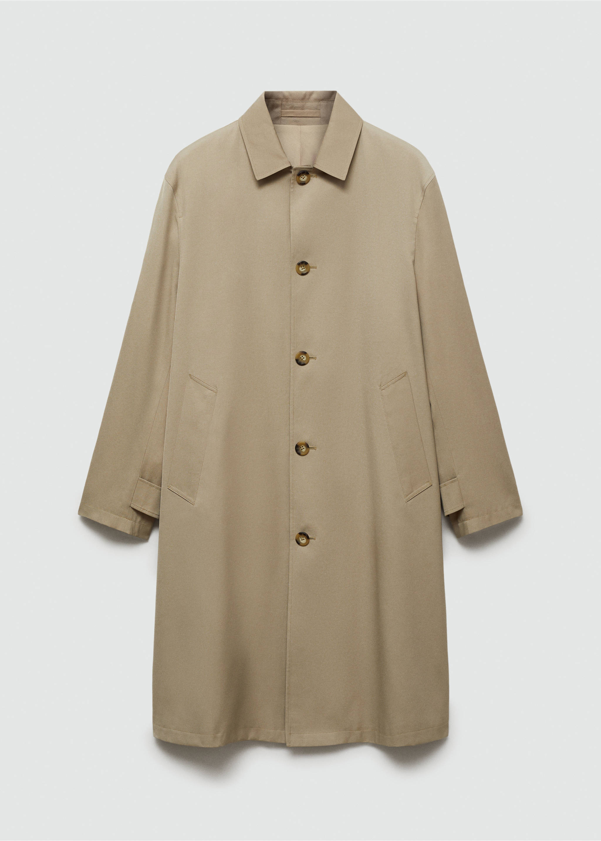 Relaxed-fit water-repellent trench coat - Article without model, Beige. Ref: 77034435-00.