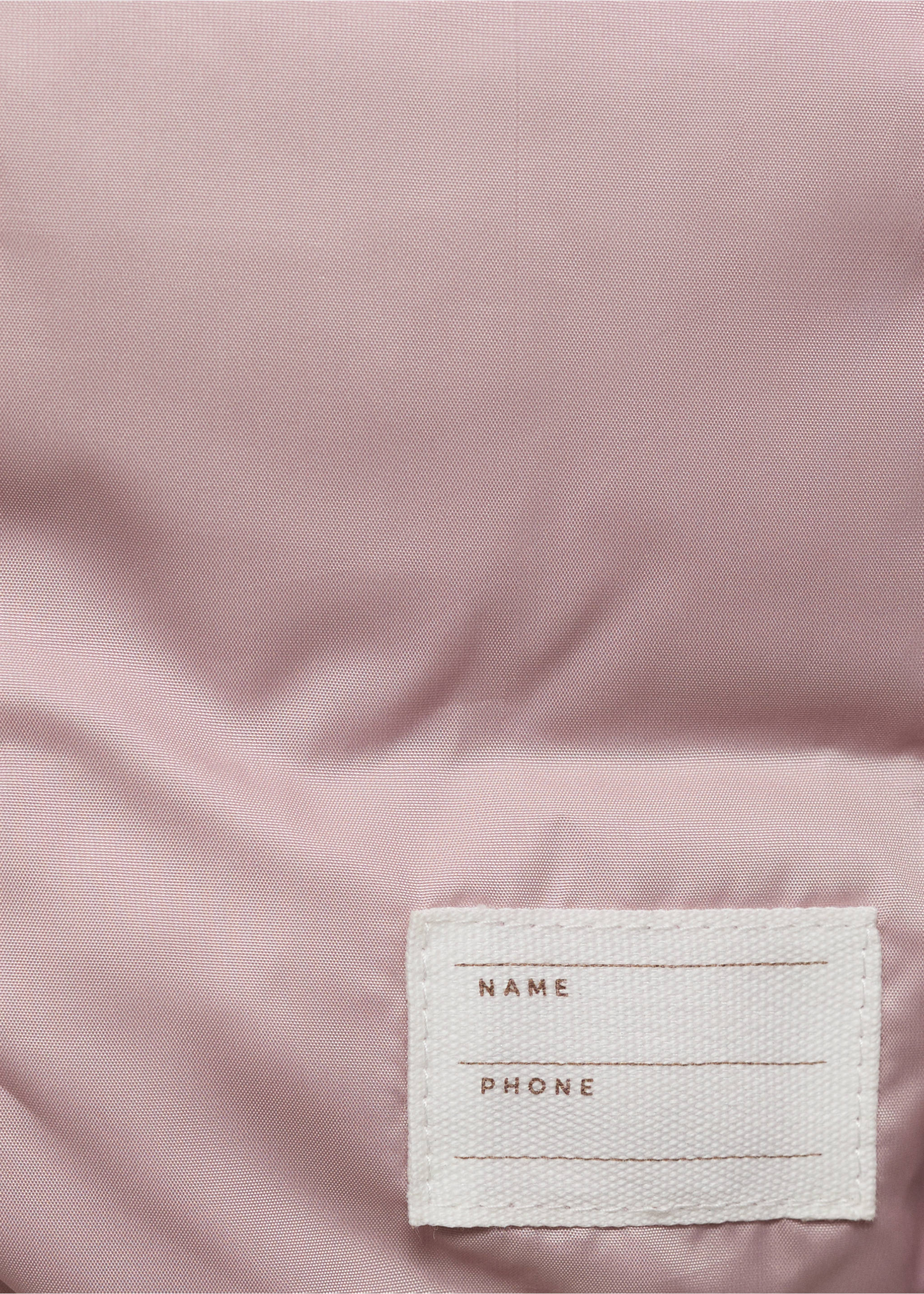 Hood puffer coat - Details of the article 0, Pale Pink. Ref: 77034438-00.