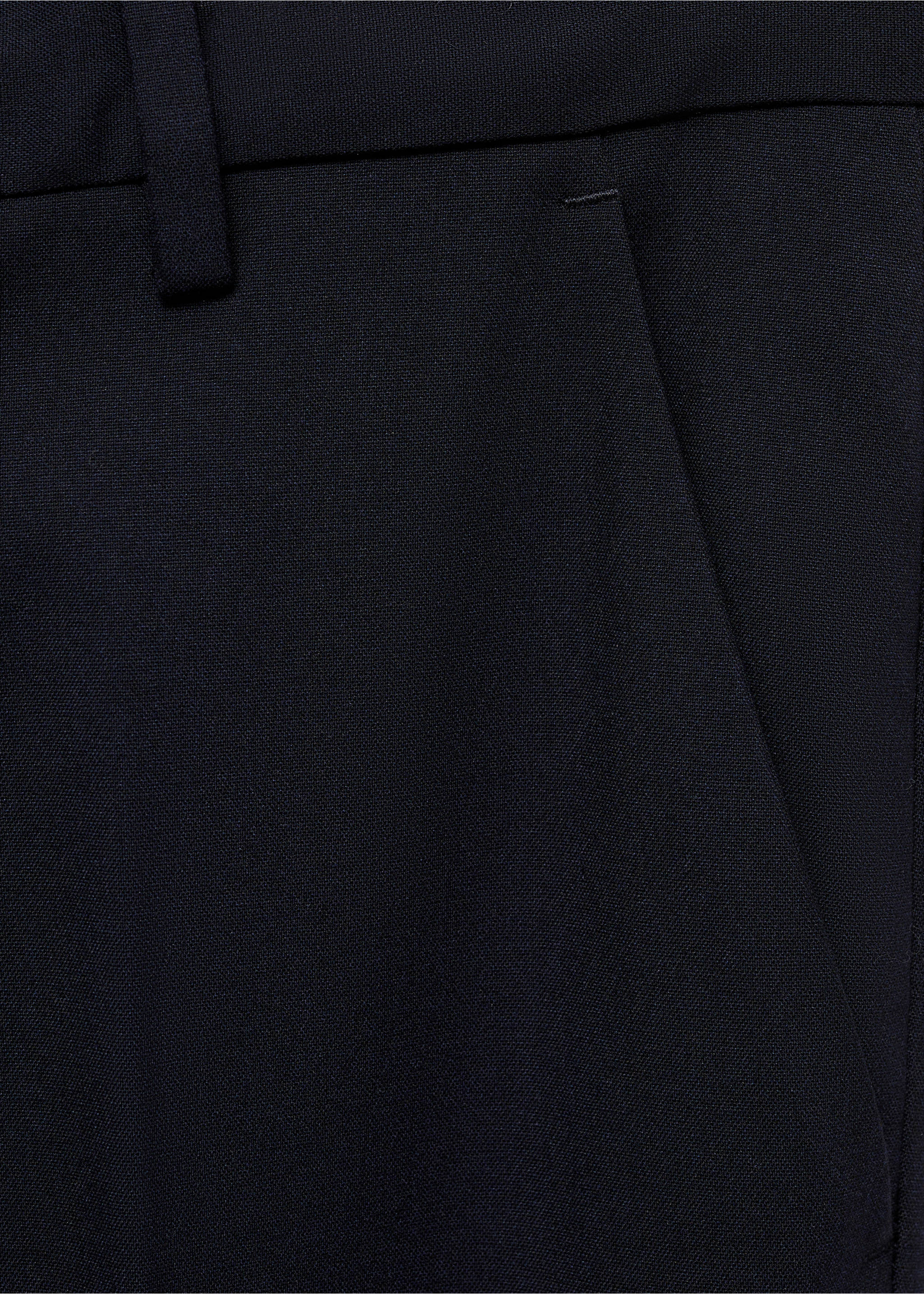 Slim Fit-Anzughose - Detail des Artikels 8, Dunkles Marineblau. Ref: 77034440-00.