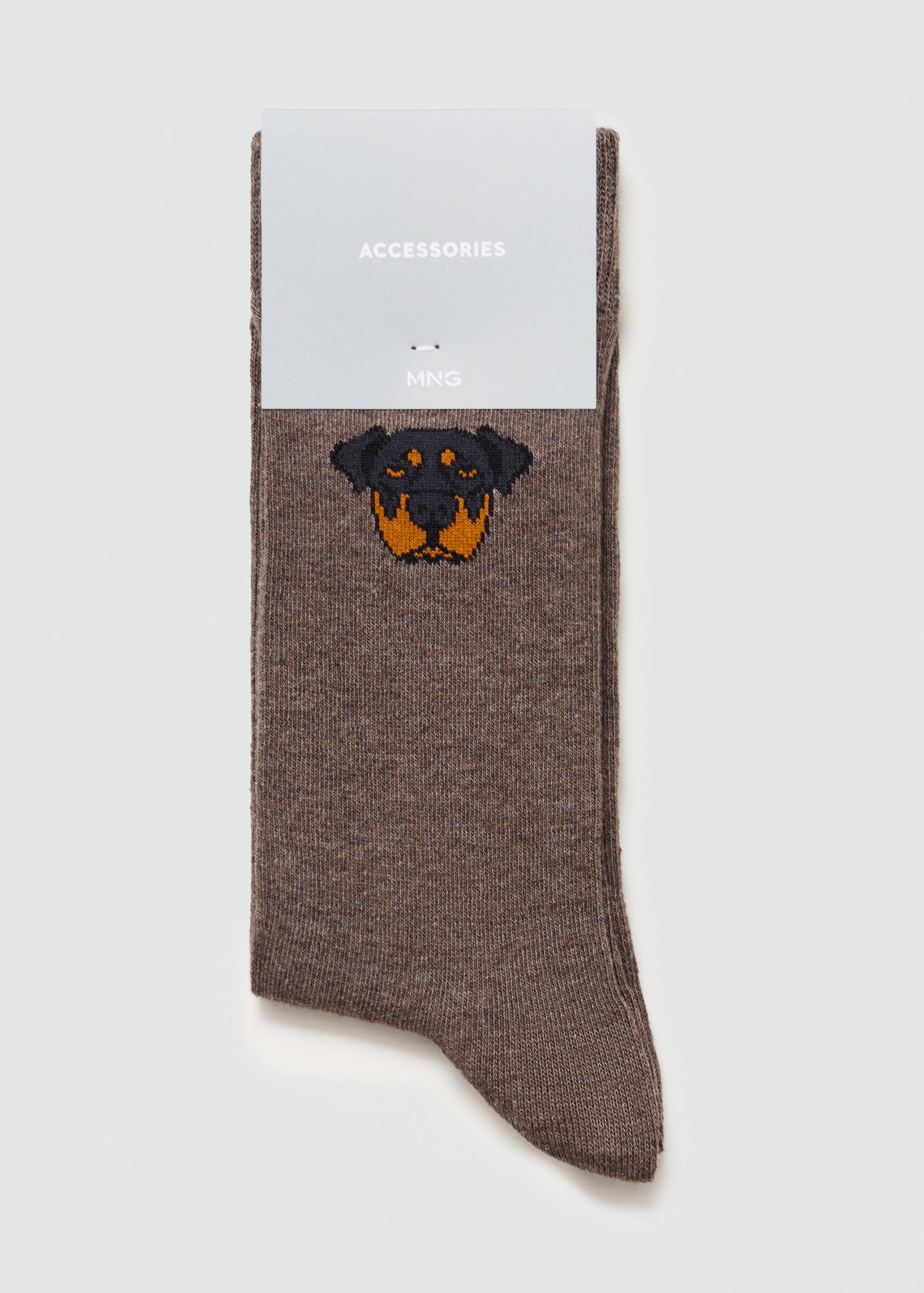 Skarpetki bawełniane z nadrukiem psa - Tylna strona artykułu