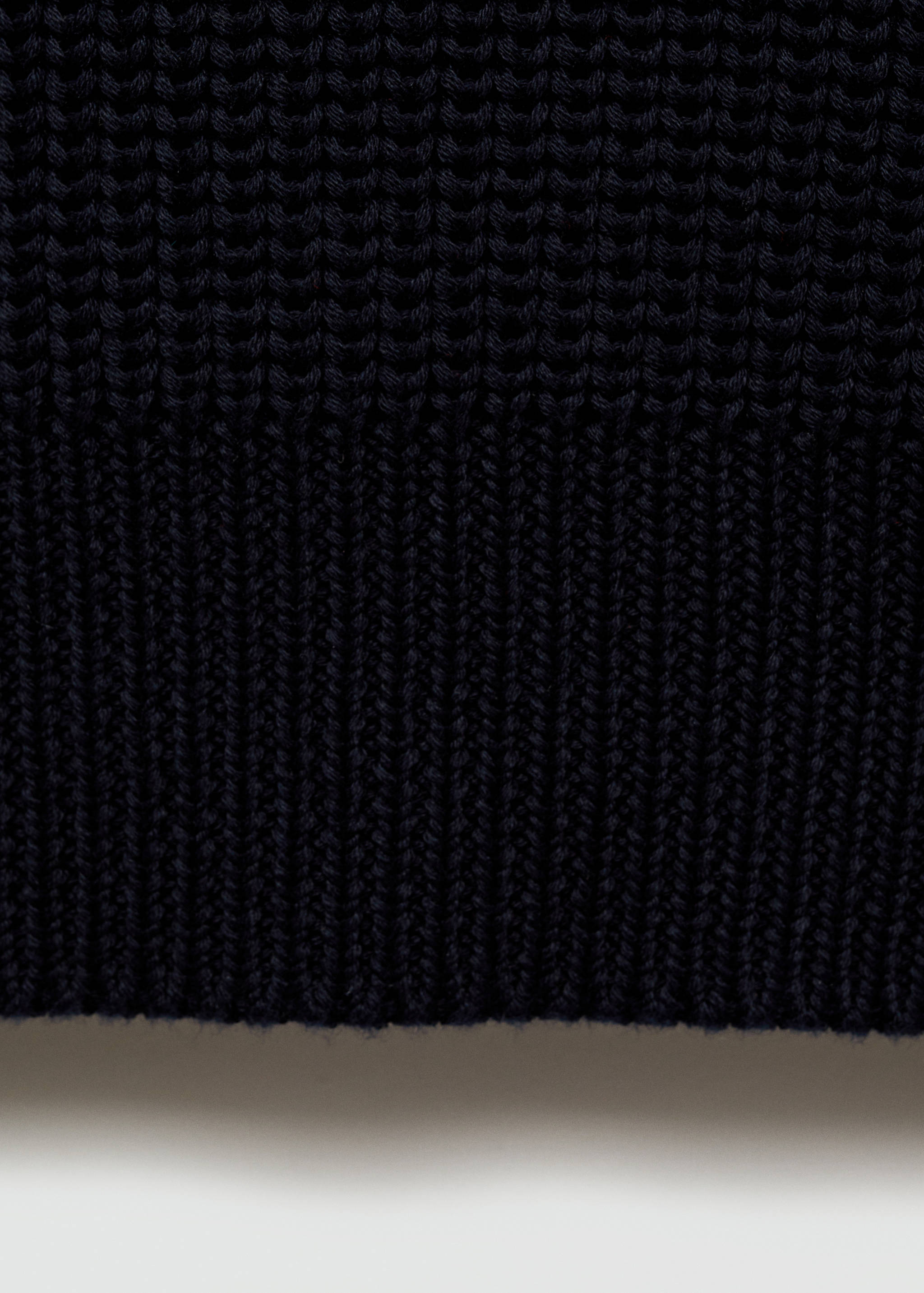 Pull-over polo maille épaisse côtelée - Détail de l'article 0