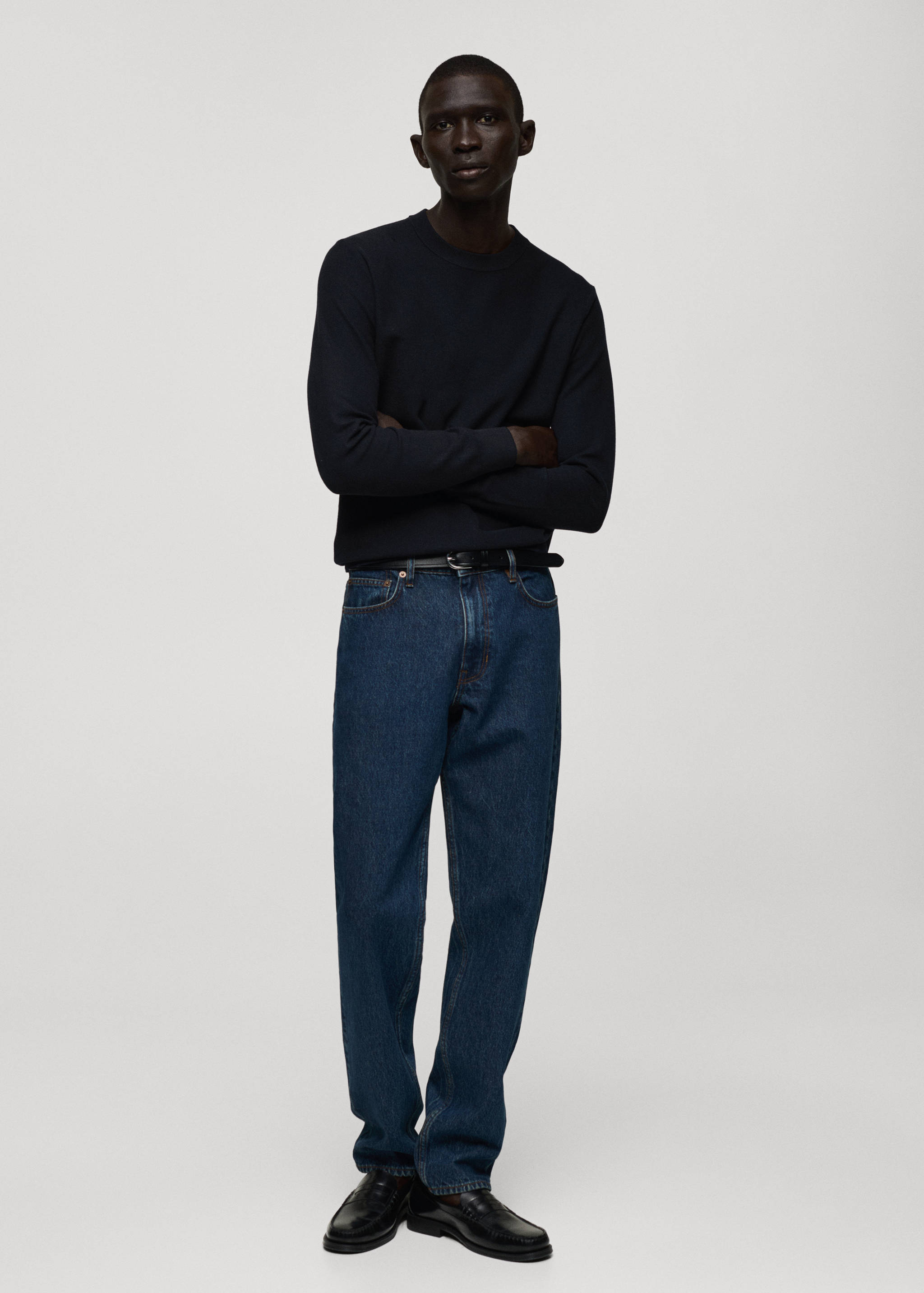 Fine-knit cotton sweater - General plane