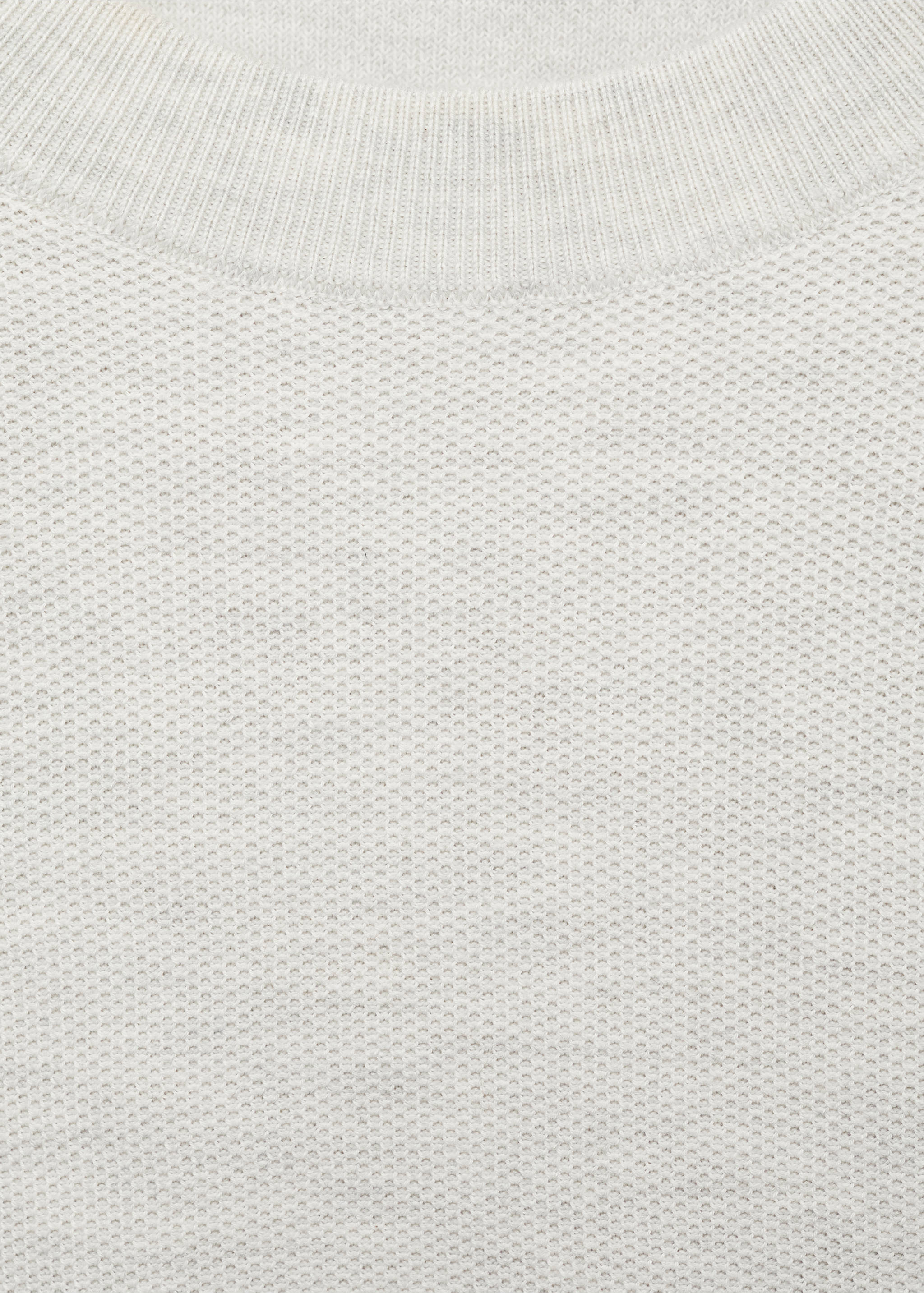Fine-knit cotton sweater - Details of the article 8, Light Heather Grey. Ref: 77034447-00.