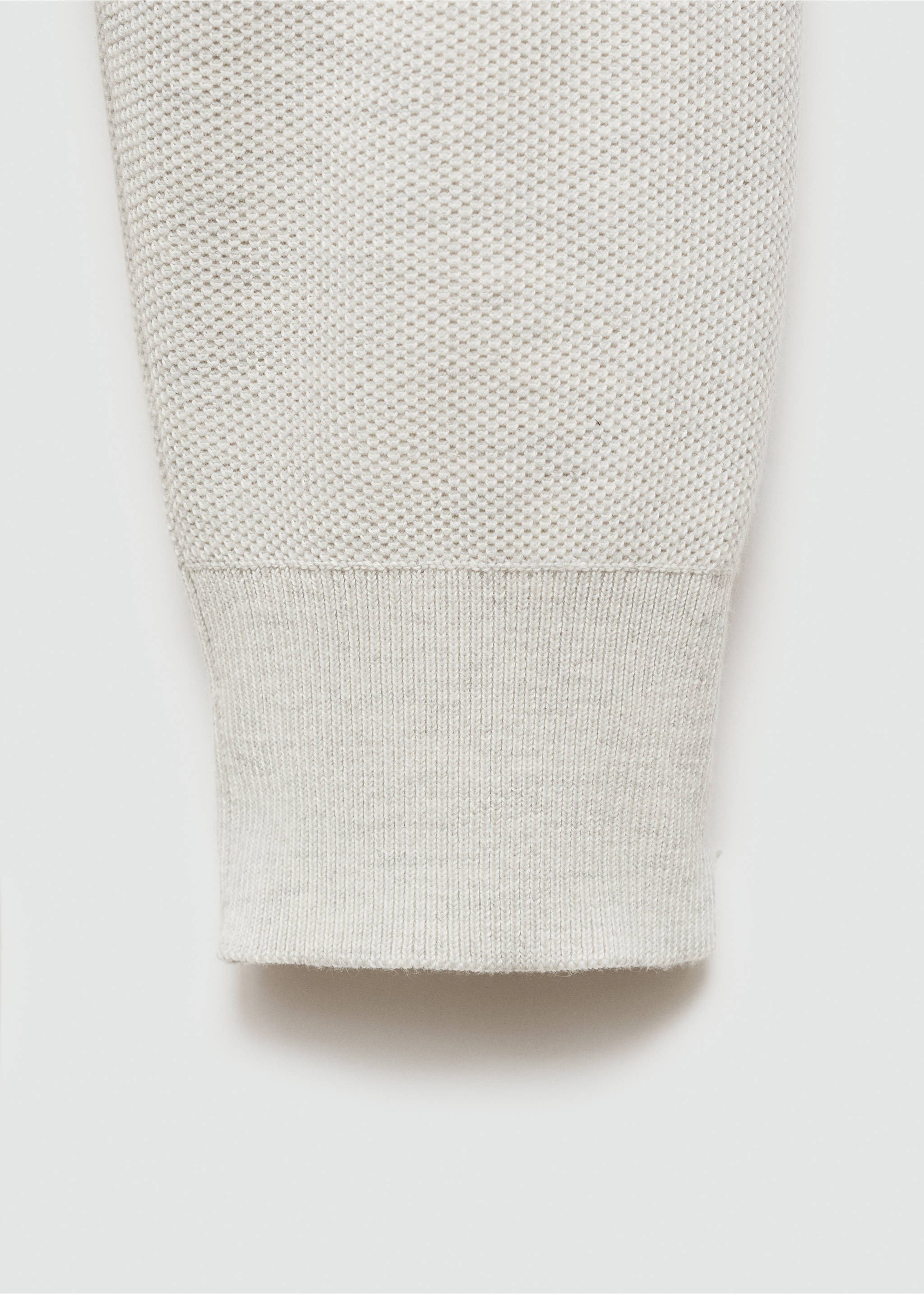 Fine-knit cotton sweater - Details of the article 0, Light Heather Grey. Ref: 77034447-00.