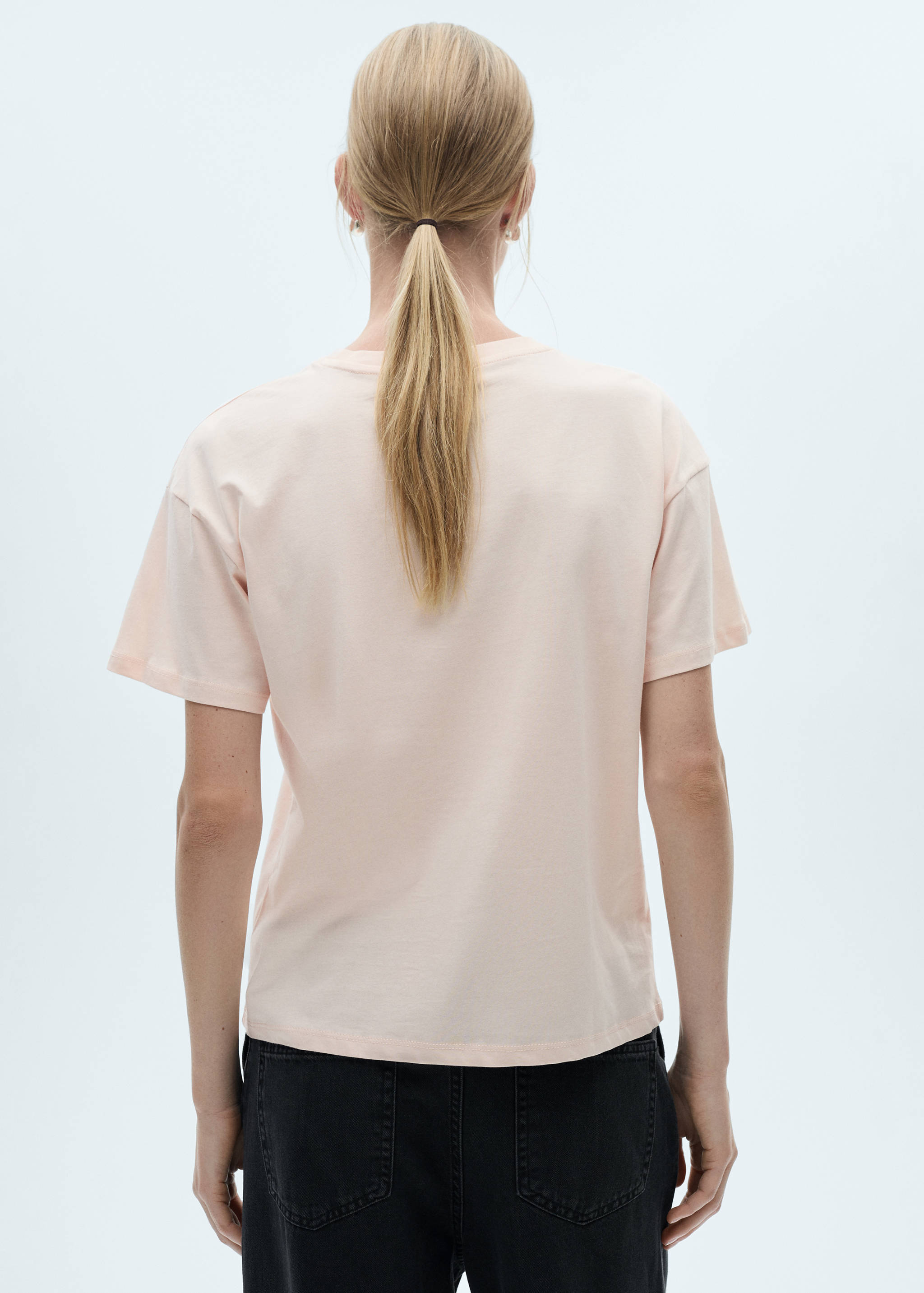 Samarreta cotó flor estampada - Revers de l'article