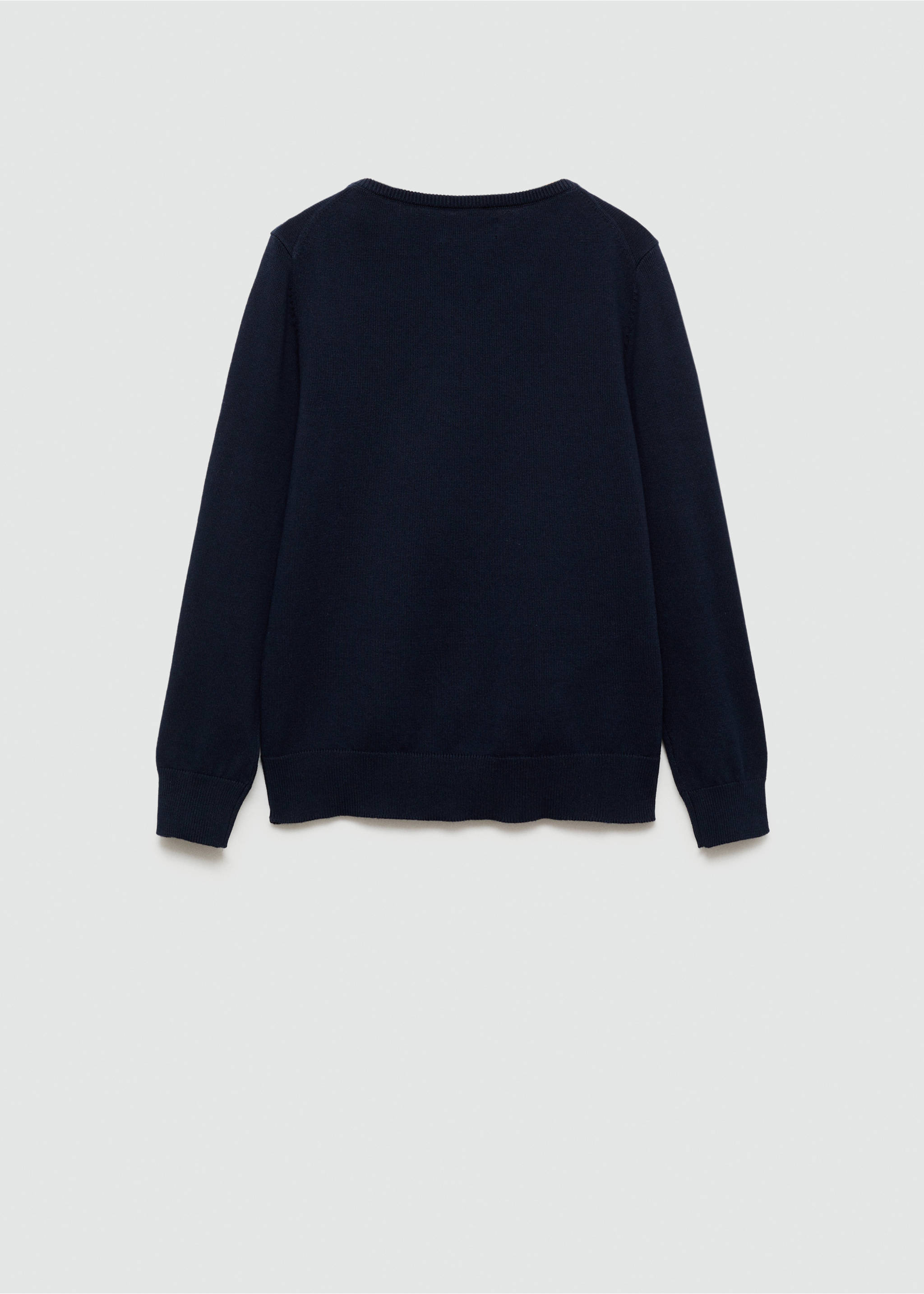 Fläckig bomull tröja - Artikelns baksida, Navy blå. Ref: 77034758-00.