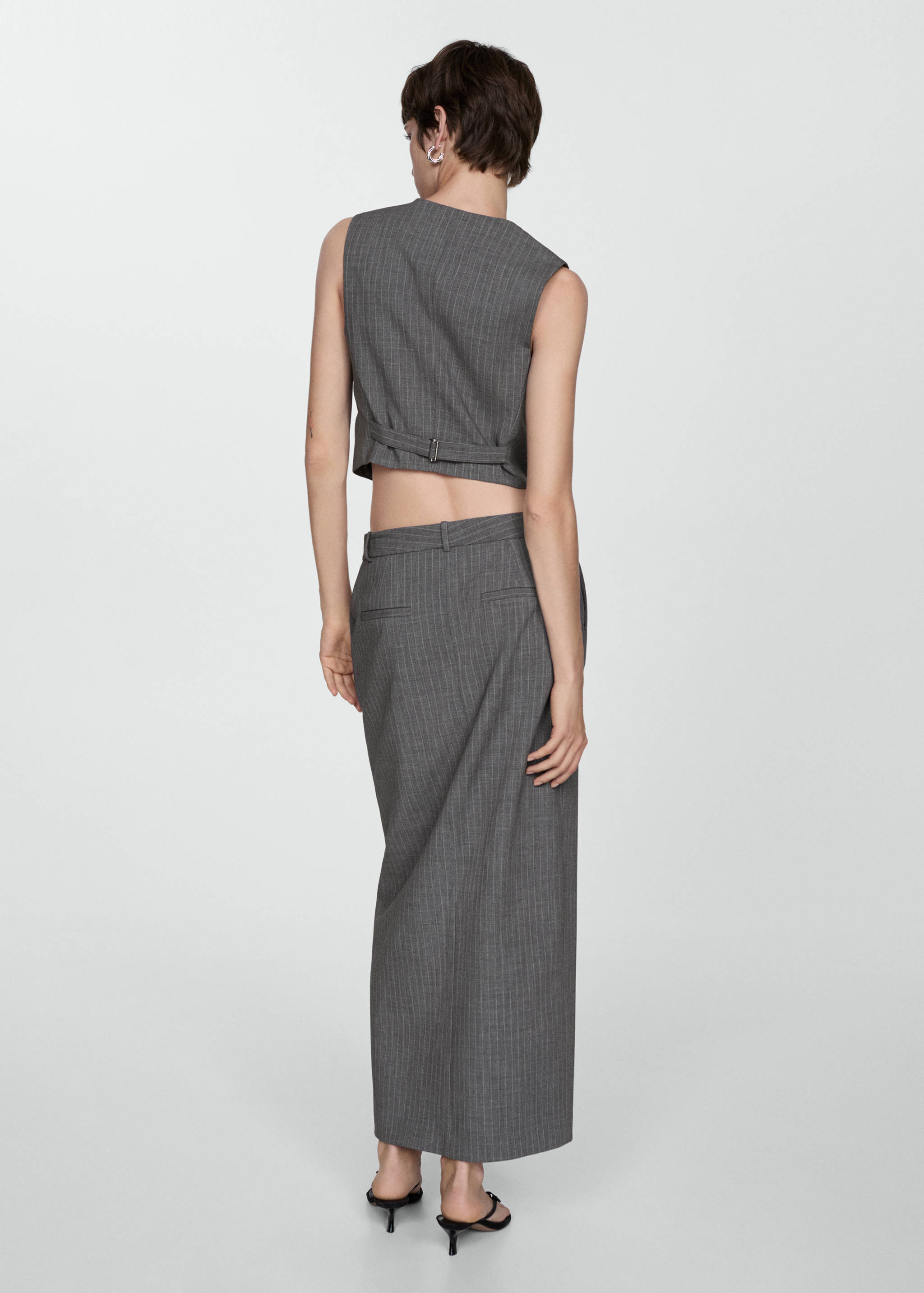 Pinstripe suit skirt - Reverse of the article