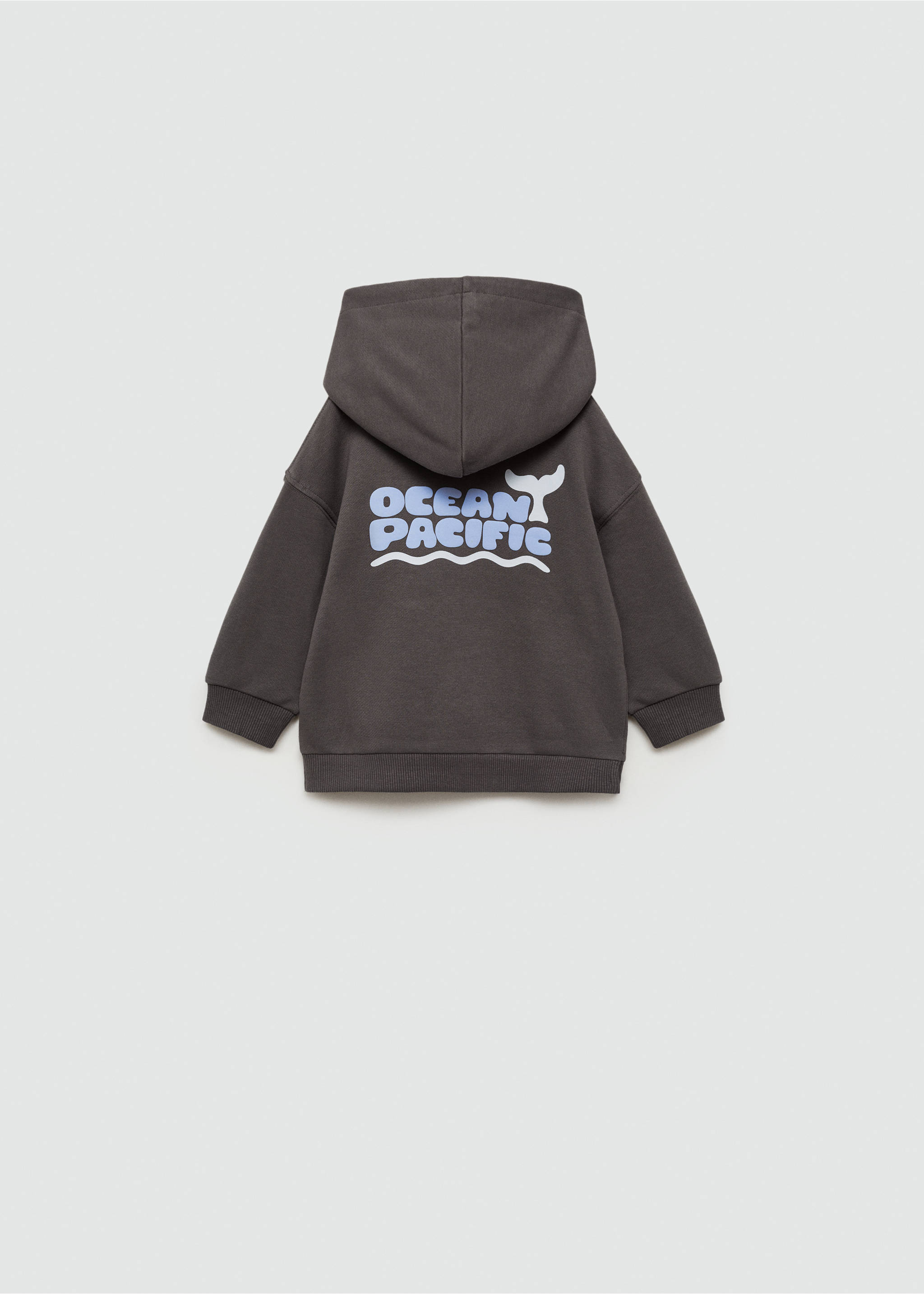 Sweat-shirt imprimé surf - Verso de l’article, Gris anthracite. Ref: 77034771-00.