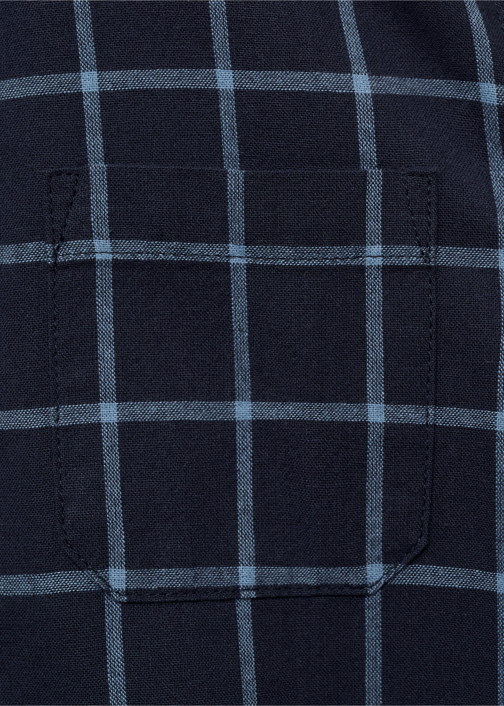 Camisa regular fit cotó quadres - Detall de l'article 0, Blau marí fosc. Ref: 77034773-00.