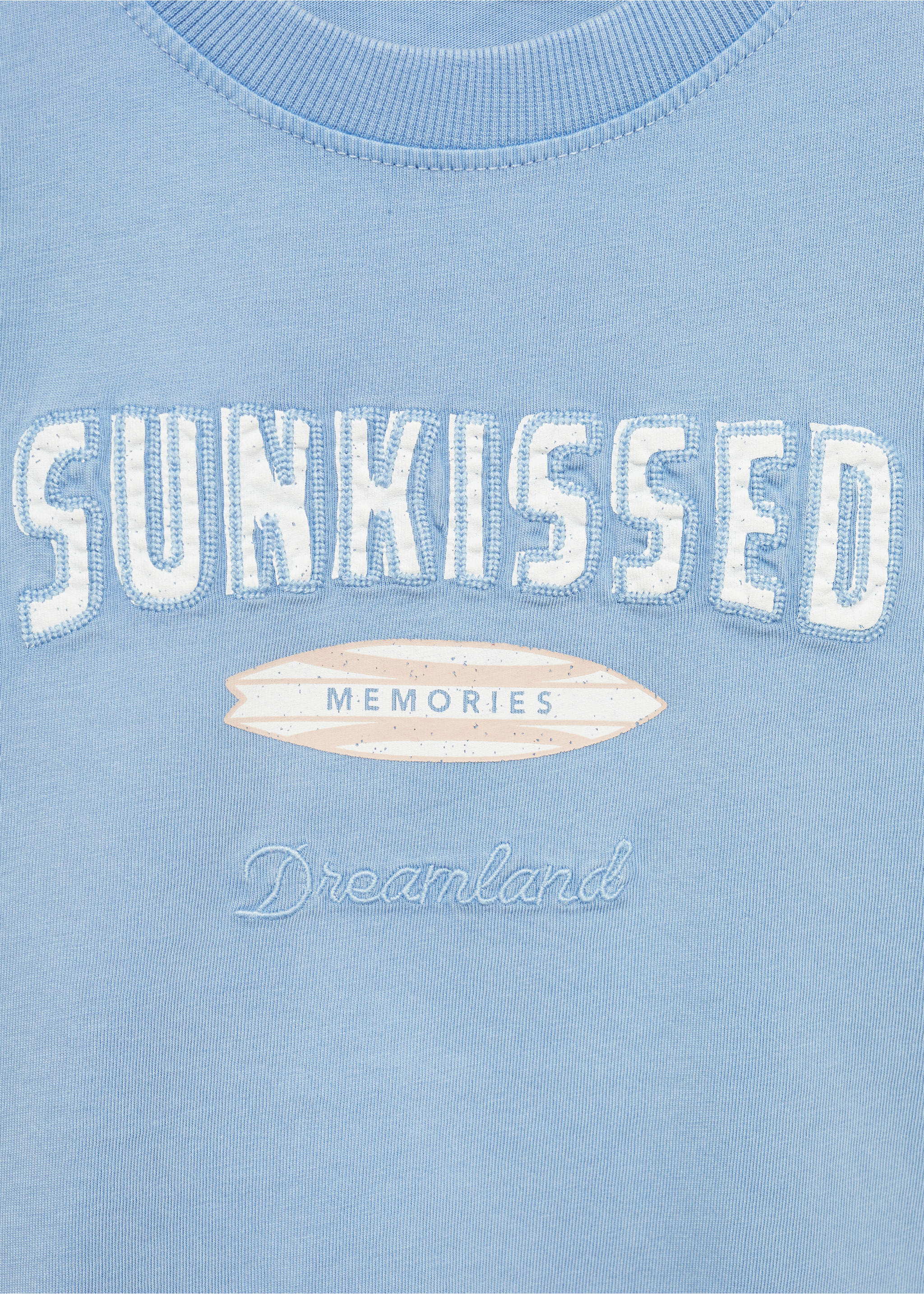 Tričko s potiskem surfařského motivu - Detail zboží 8, Modrá porcelánová. Ref: 77034774-00.