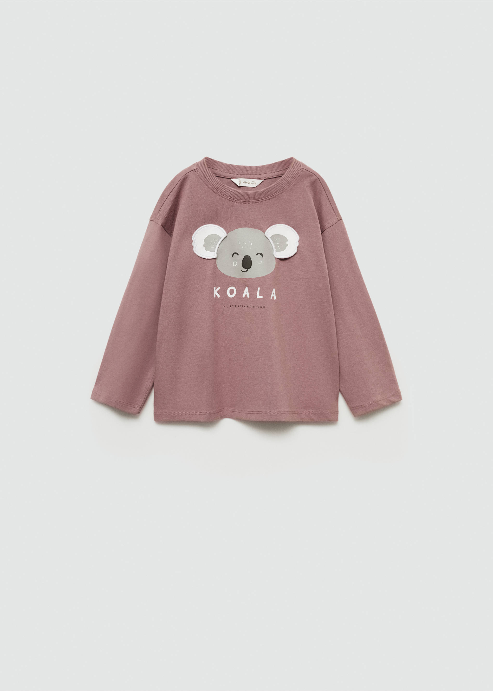 Animal print T-shirt - Article without model, Burgundy. Ref: 77034776-00.