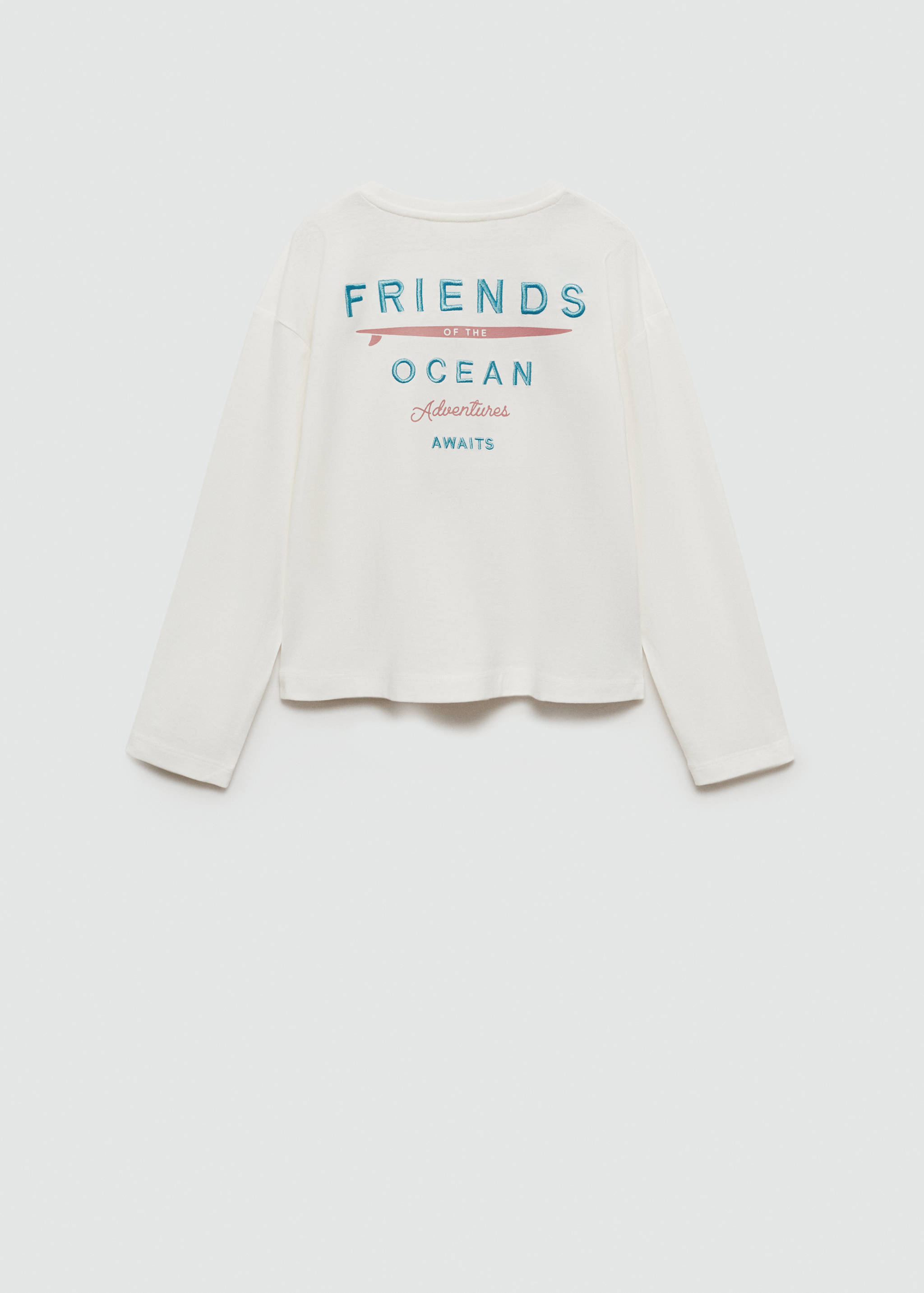 T-shirt coton détail brodé - Verso de l’article