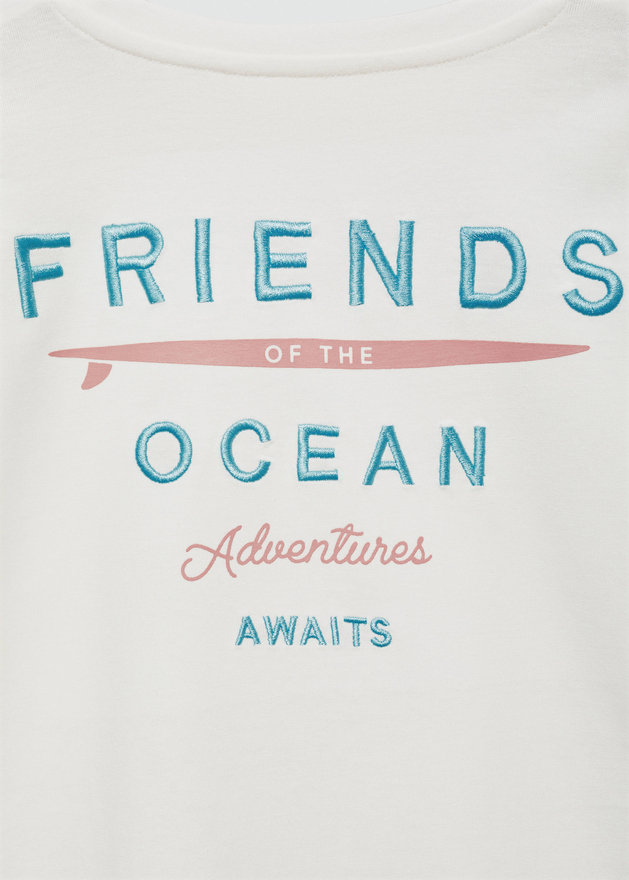 T-shirt coton détail brodé - Détail de l'article 0