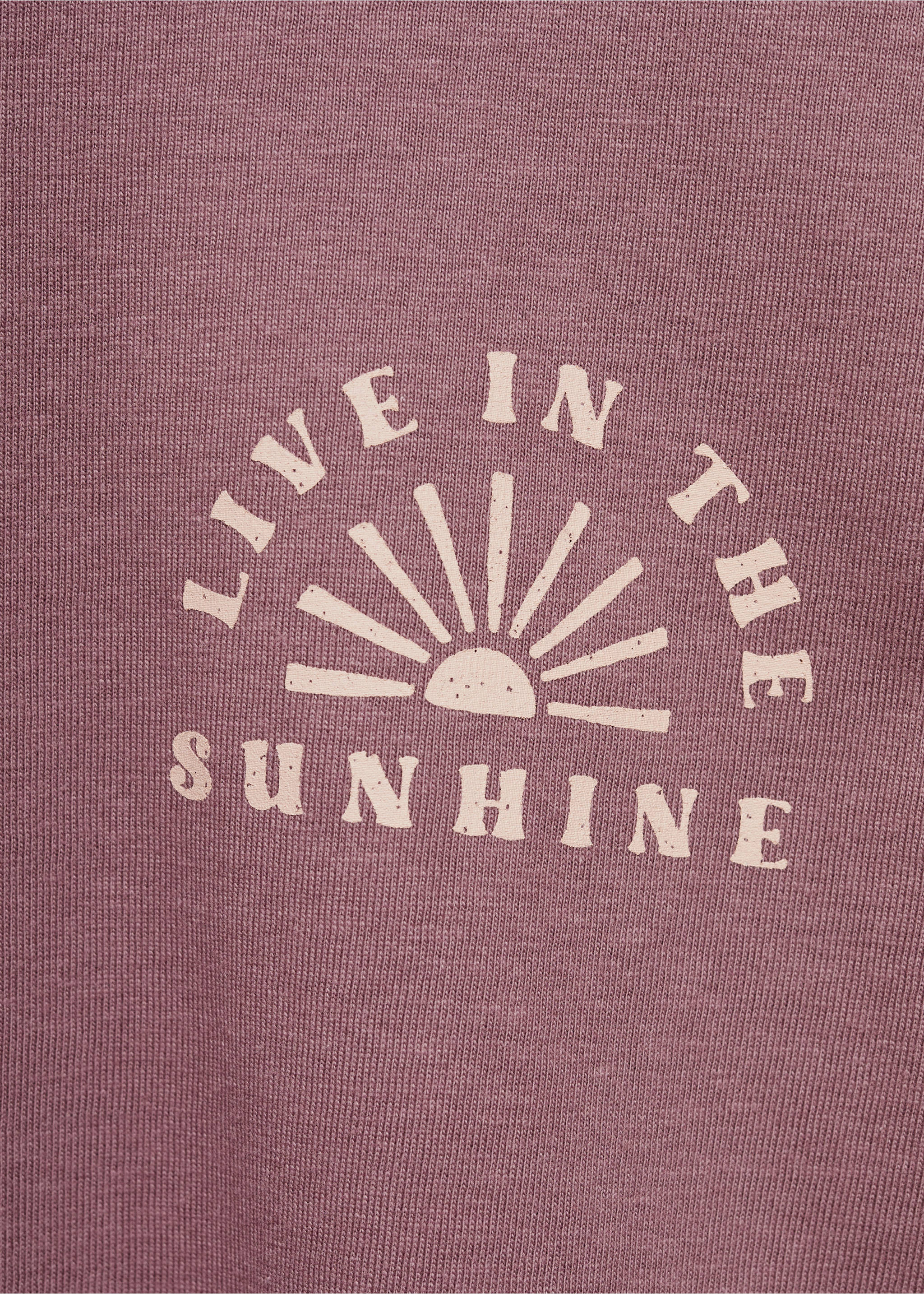 Printed long sleeve t-shirt - Details of the article 8, Plum. Ref: 77034778-00.