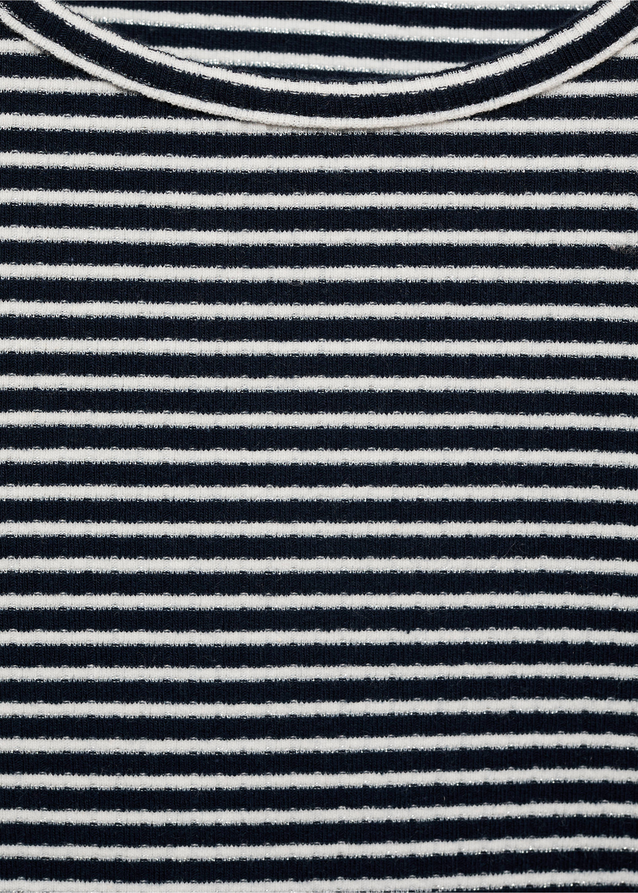 T-shirt manches longues rayures - Détail de l'article 8, Bleu marine foncé. Ref: 77034779-00.