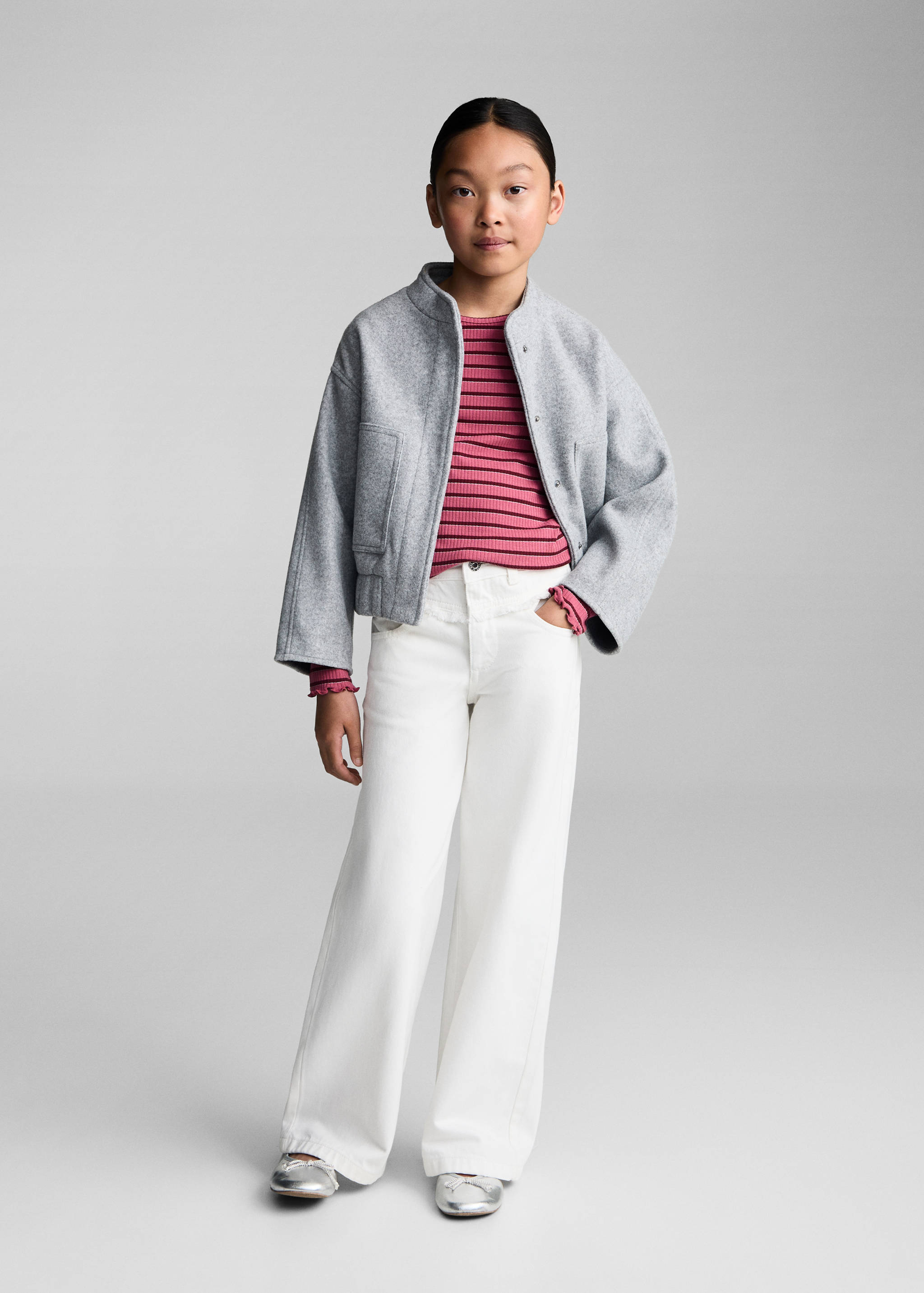 T-shirt manches longues rayures - Plan général