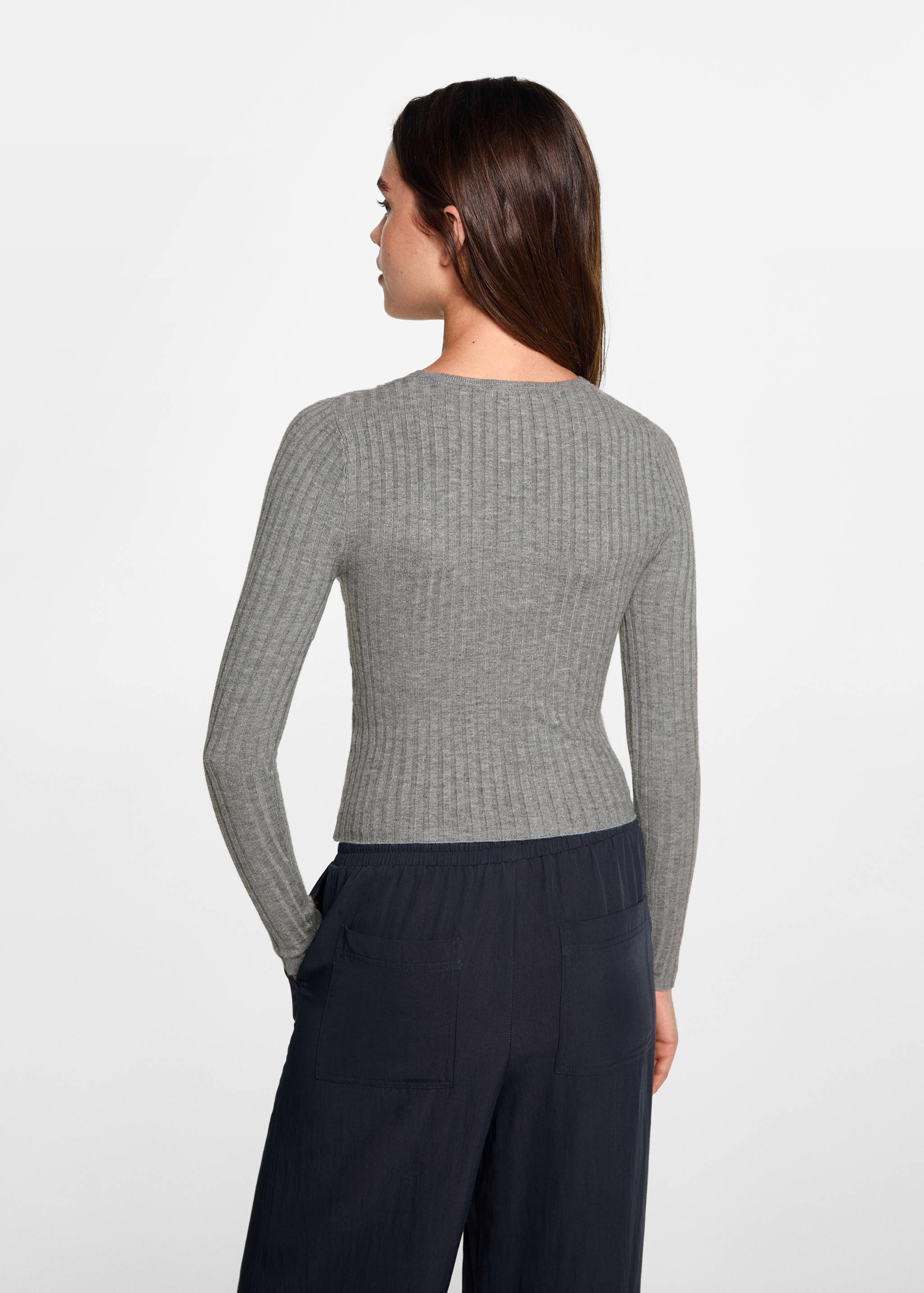 Pull-over maille côtelée top - Verso de l’article