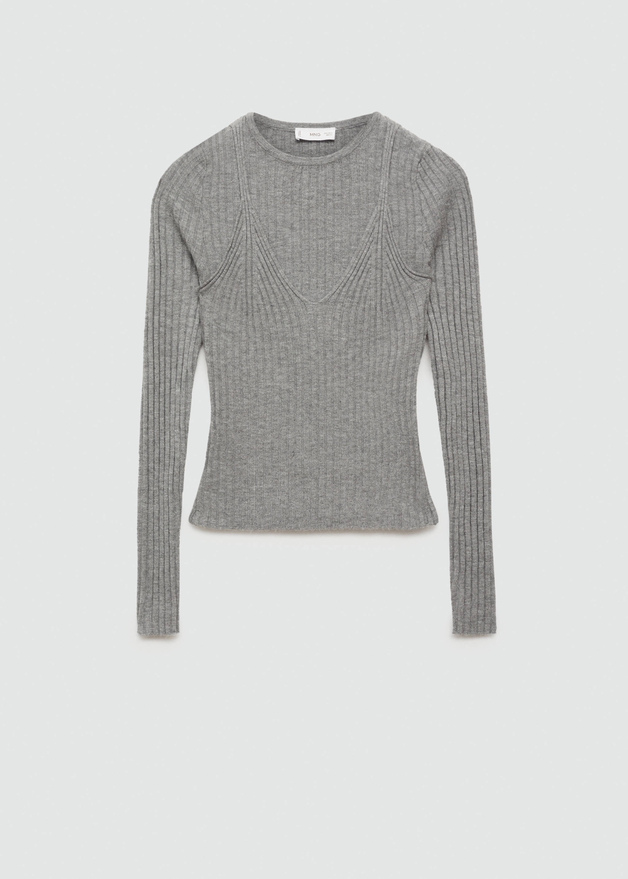 Pull-over maille côtelée top - Article sans modèle