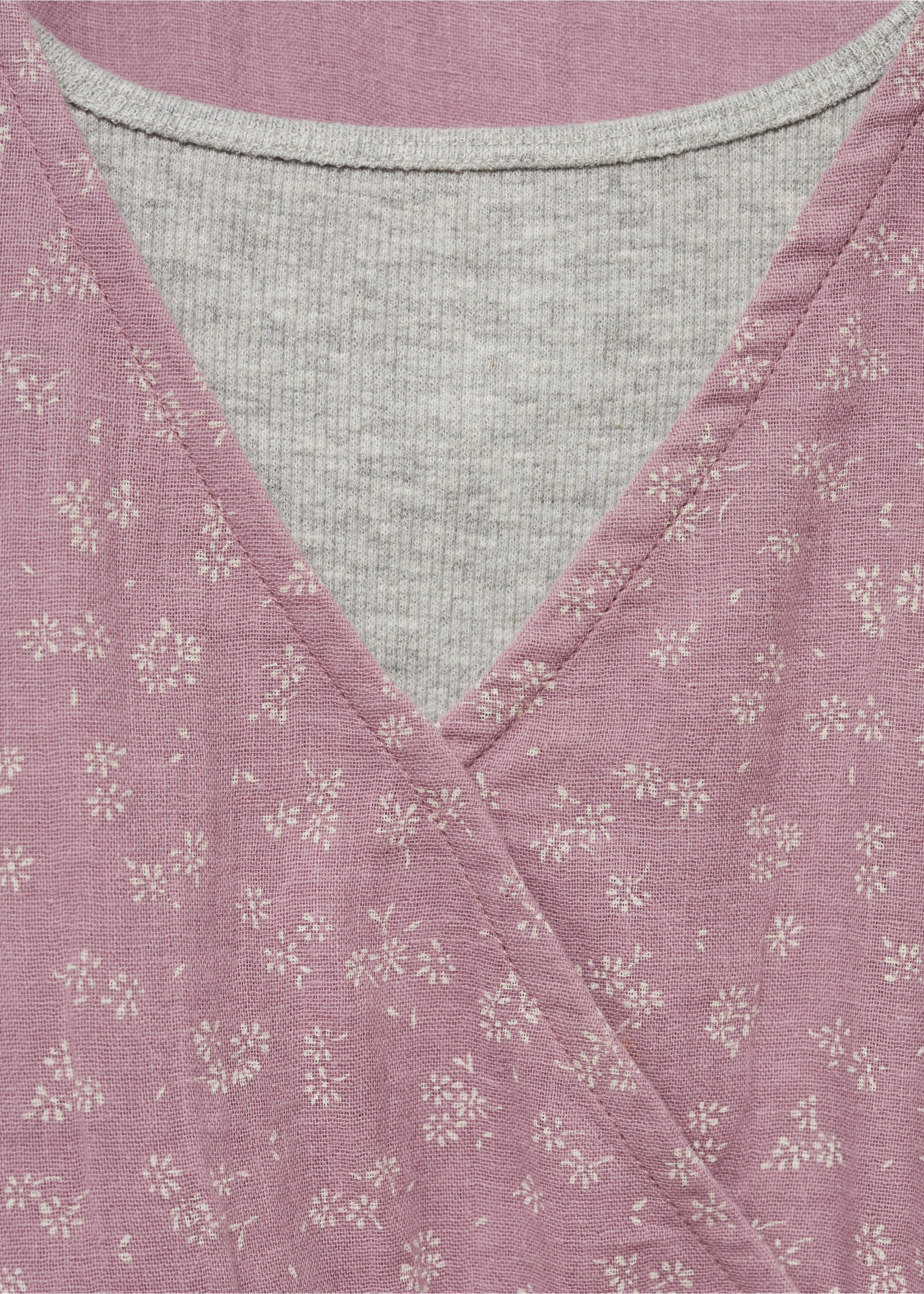 Ruffled printed dress - Details of the article 8, Purple. Ref: 77034785-00.