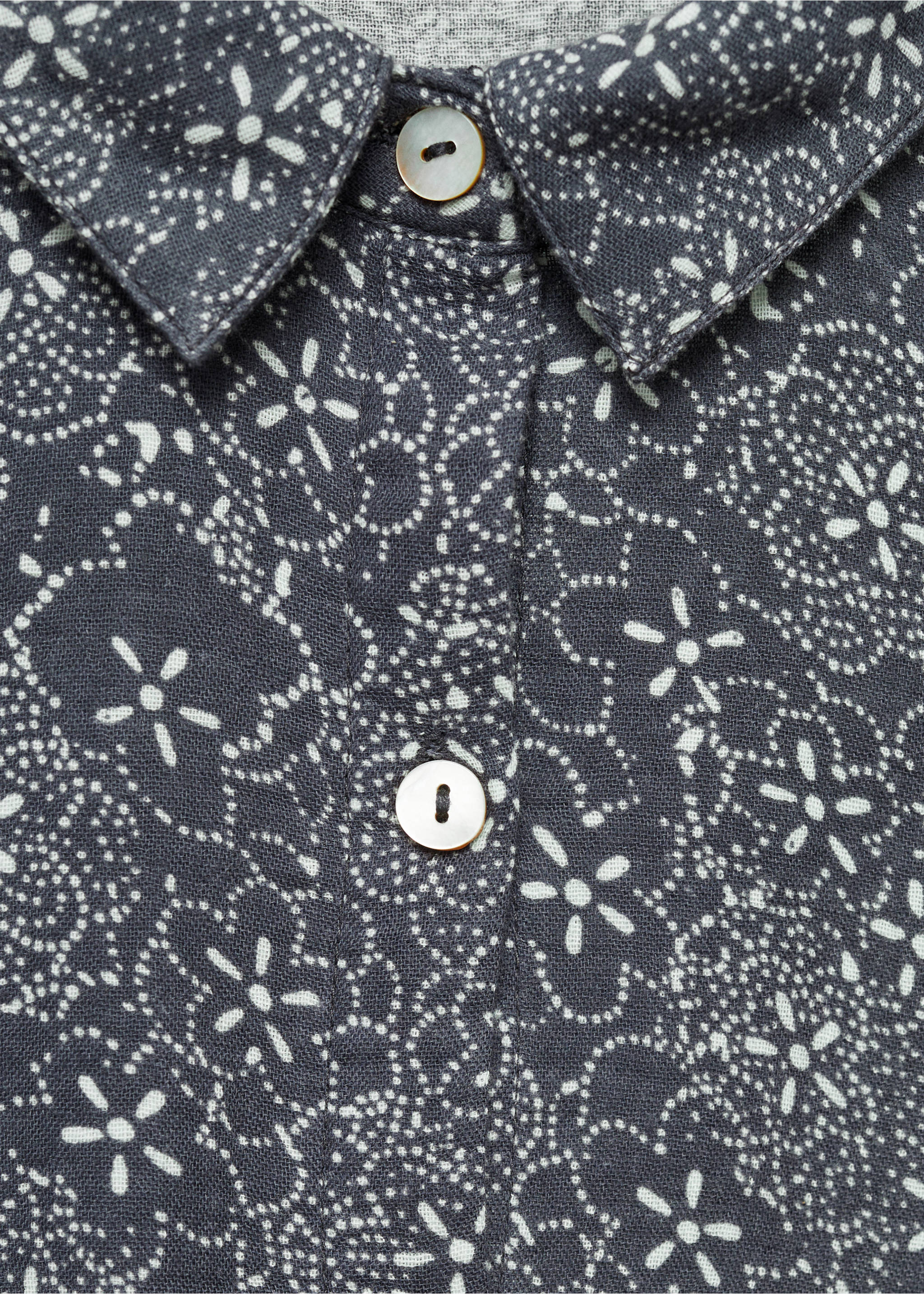 Rochie cu imprimeu floral - Detaliu al articolului 8, Cărbune. Ref: 77034786-00.