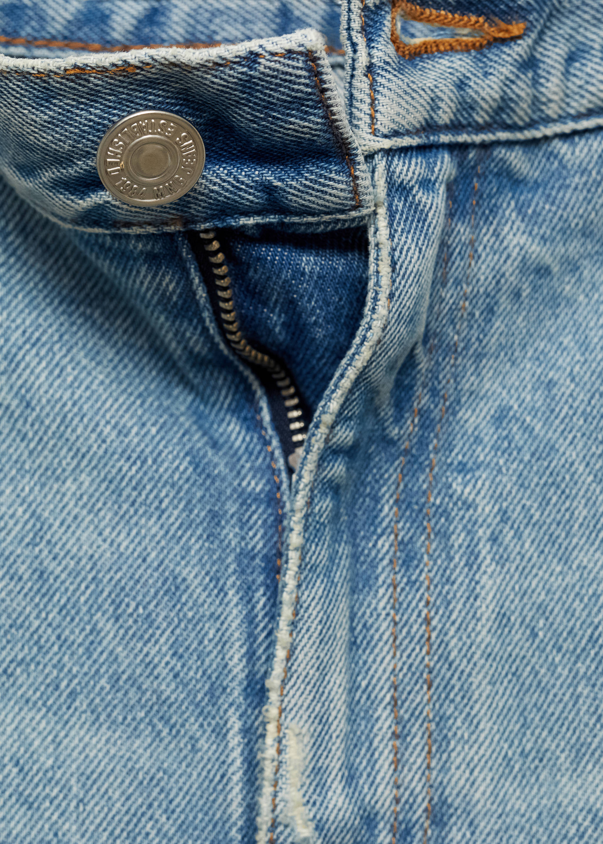 Wideleg low frayed hem jeans - Details of the article 8