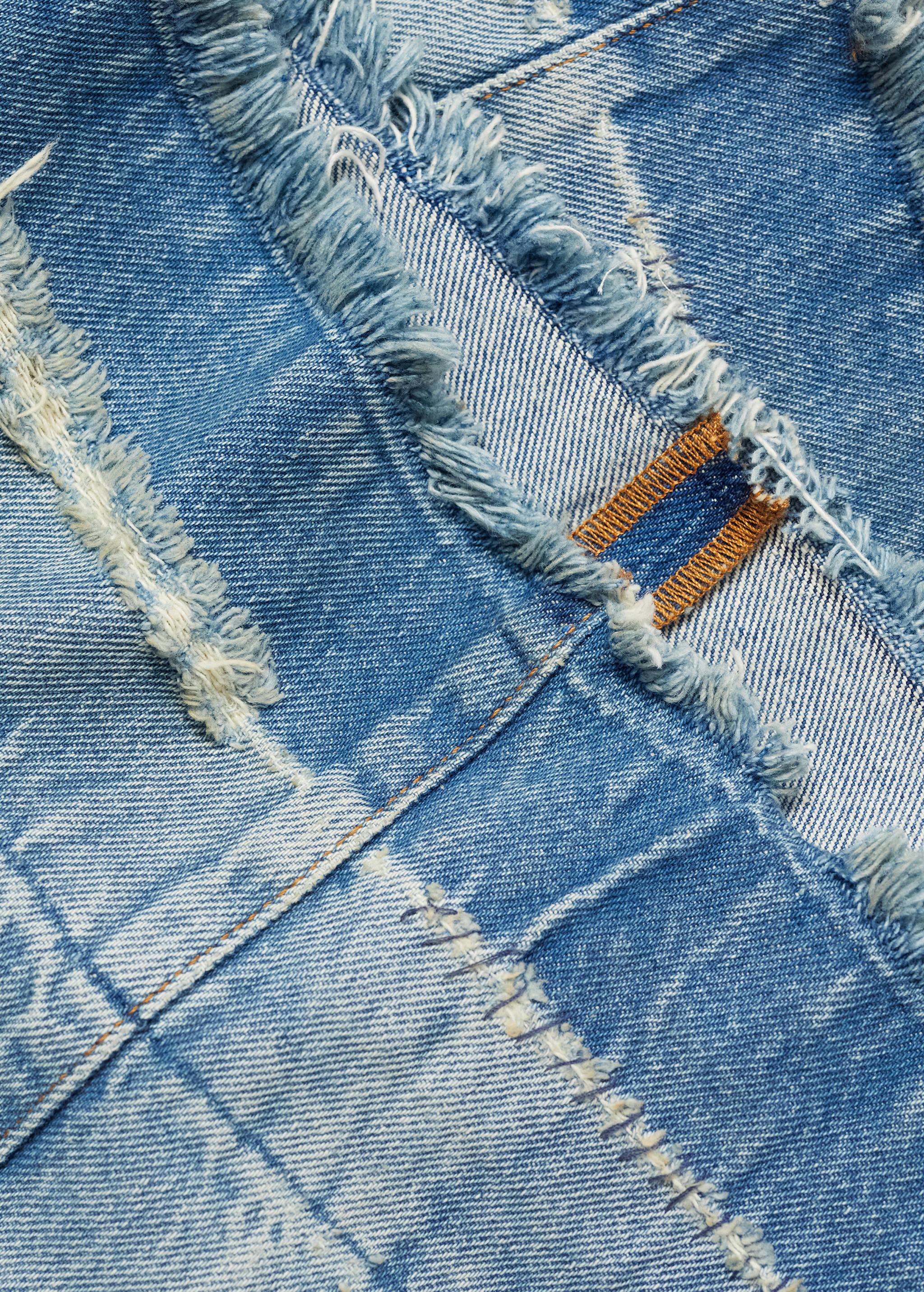 Wideleg low frayed hem jeans - Details of the article 0