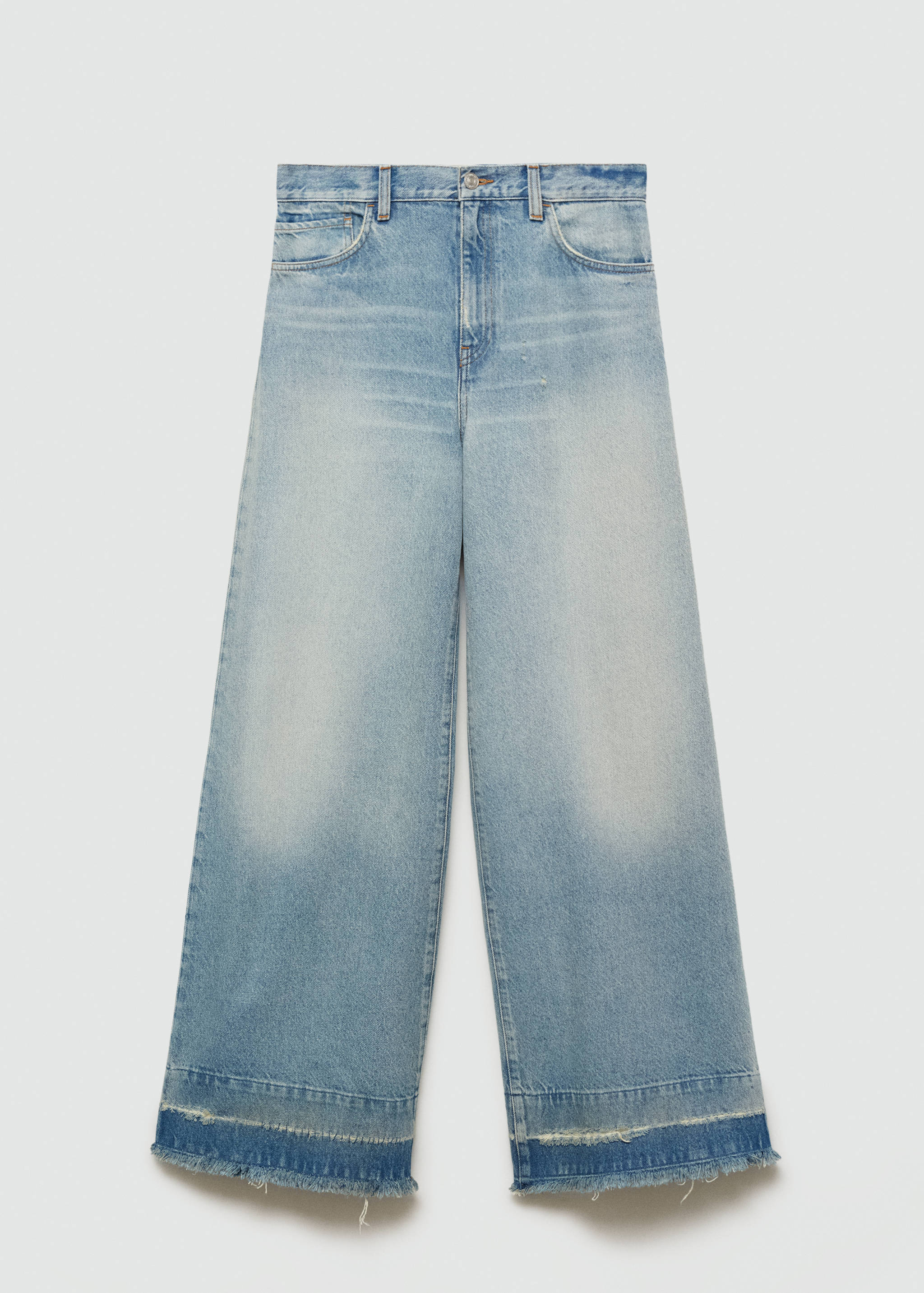 Jeans wideleg bajo deshilachado - Artículo sin modelo