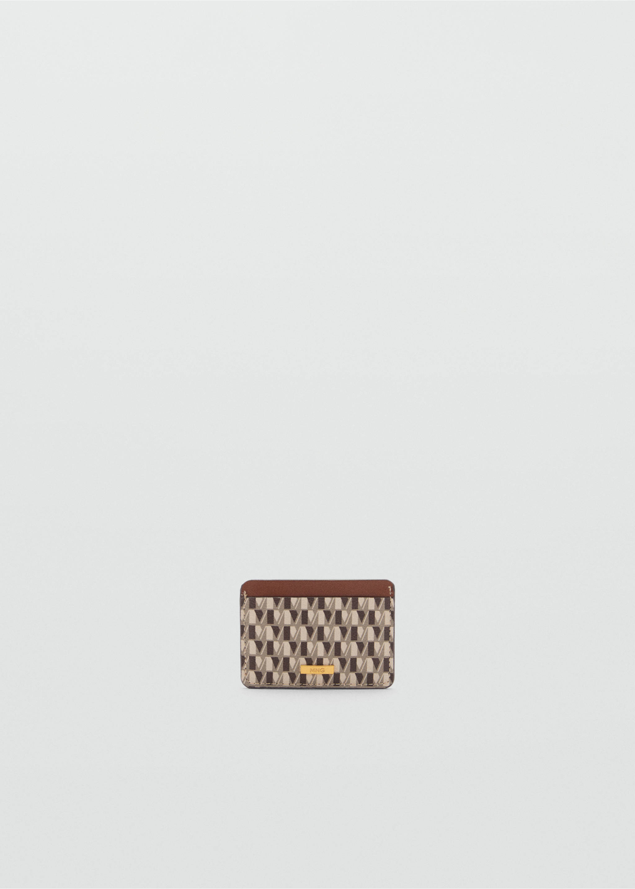 Kartenetui mit Logomuster - Artikel ohne Model, Mittelbraun. Ref: 77034792-00.