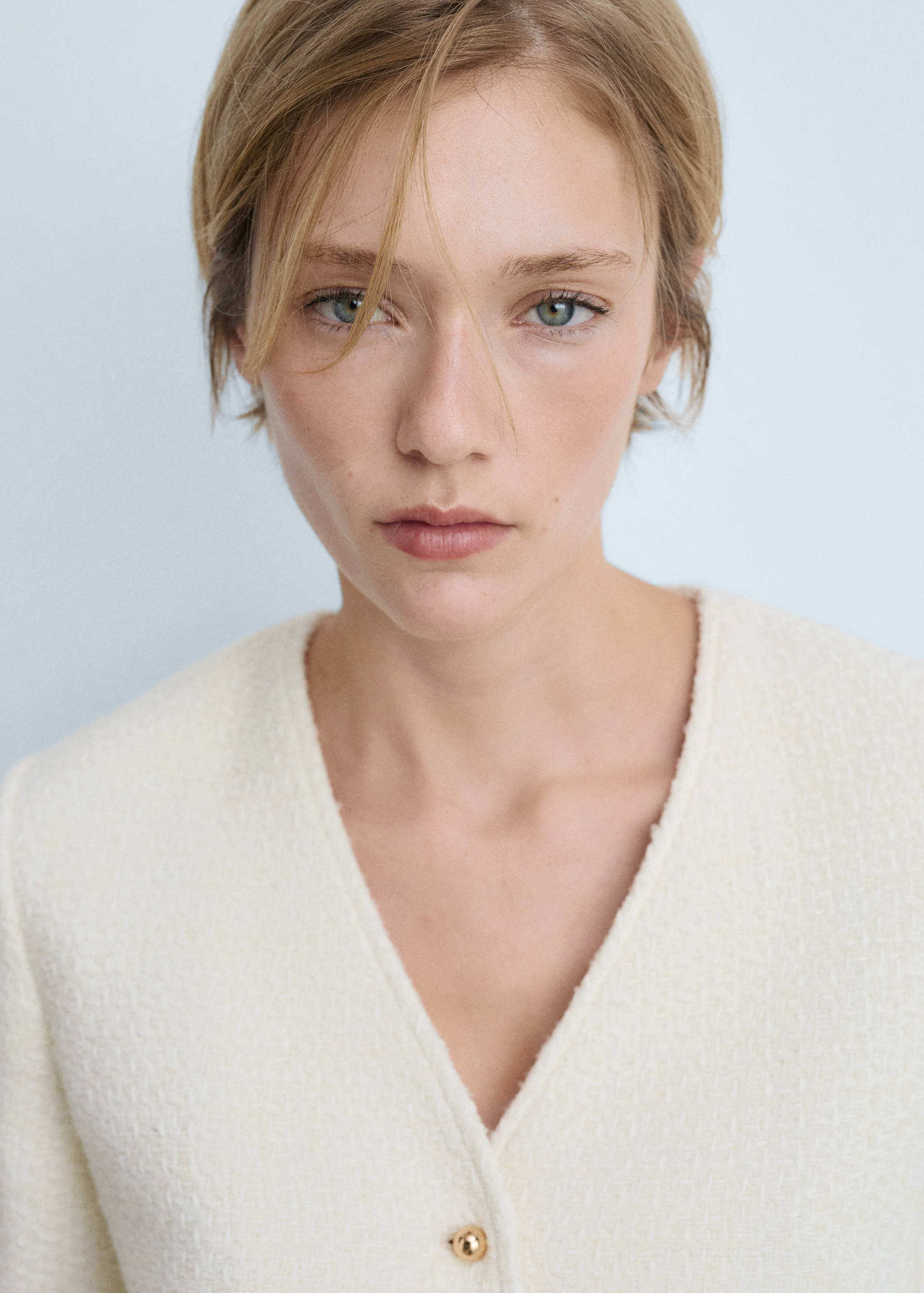 V-neck tweed jacket - Details of the article 1