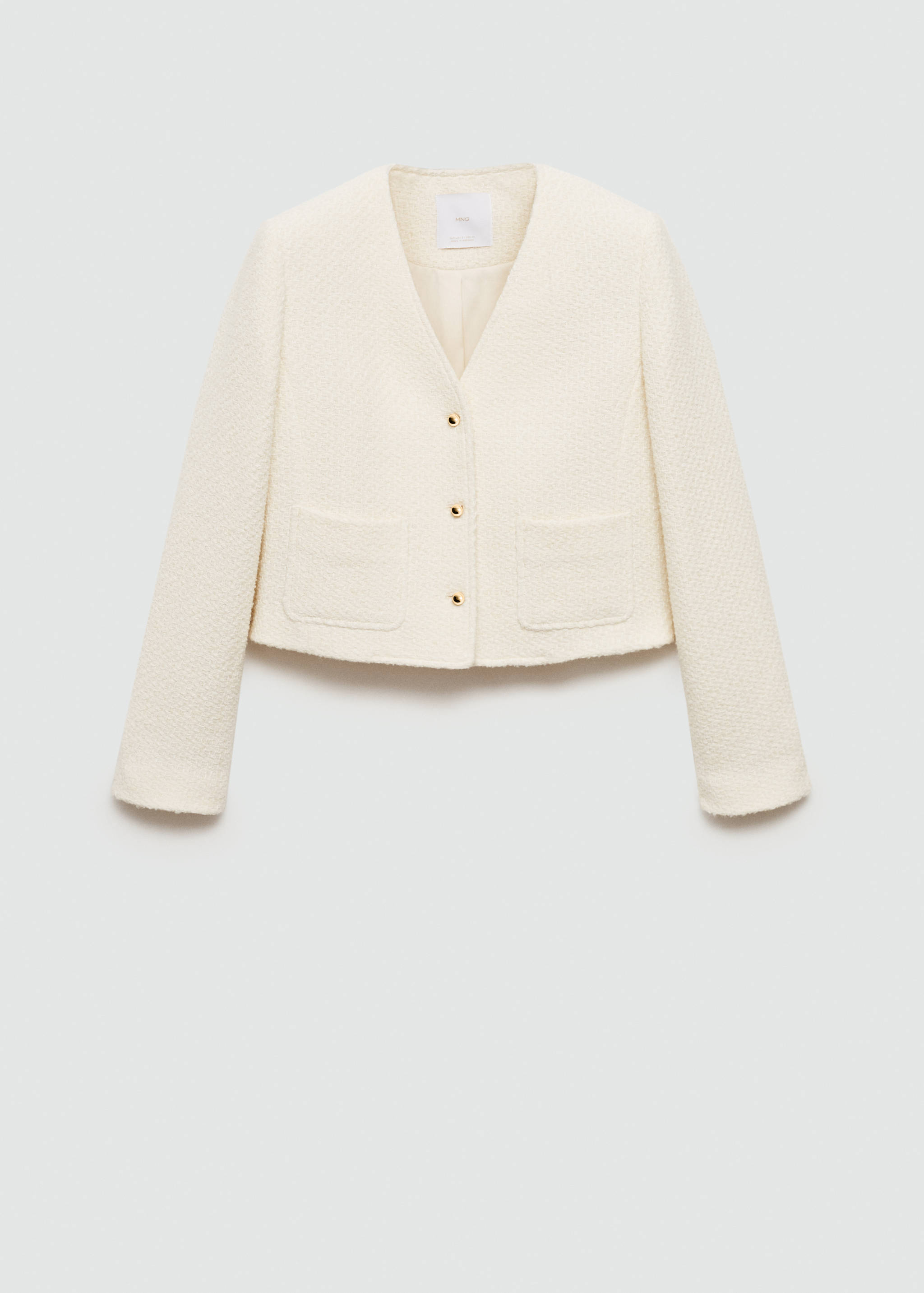 V-neck tweed jacket - Article without model