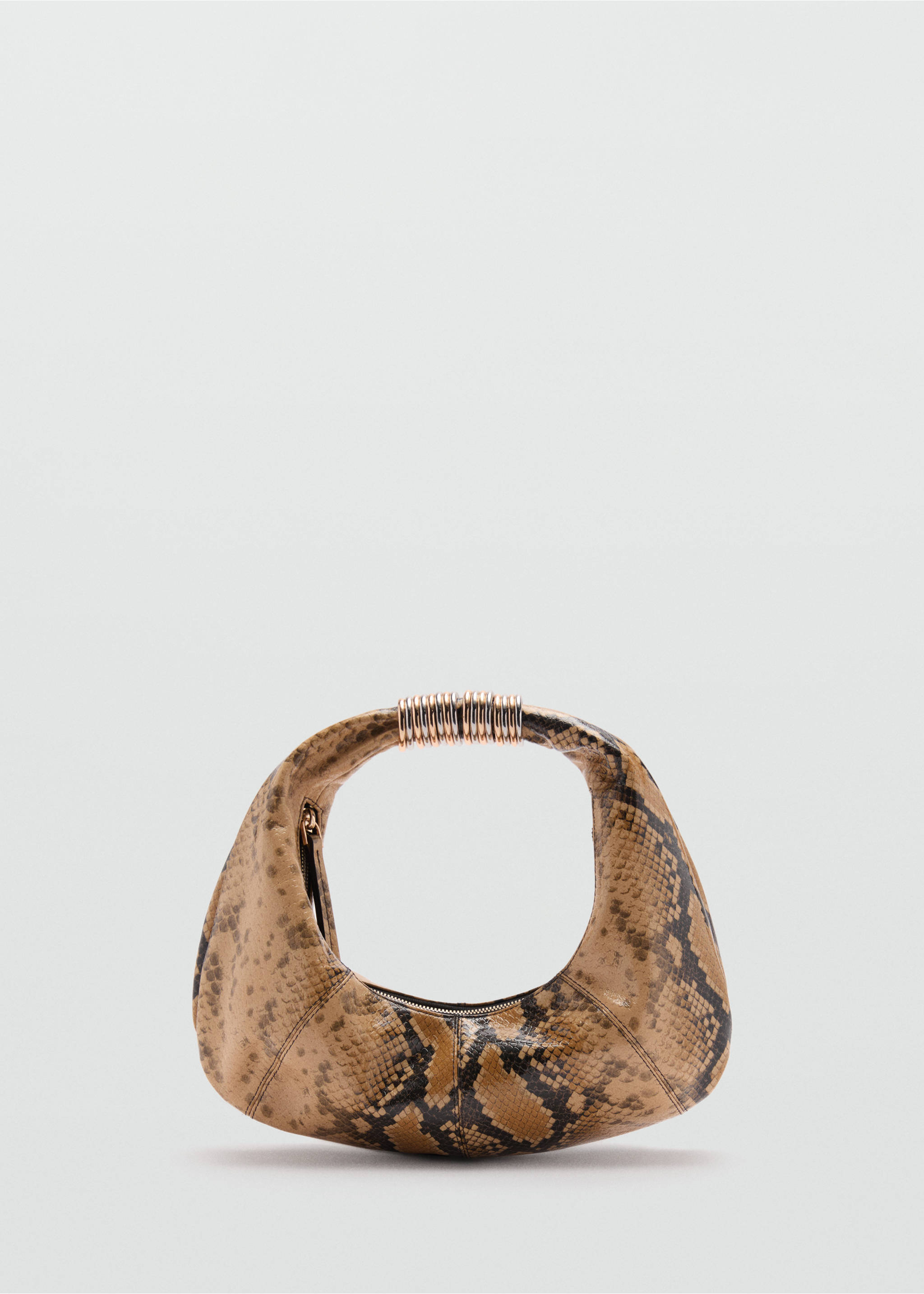 Snake-effect leather bag - Article without model, Beige. Ref: 77034796-00.