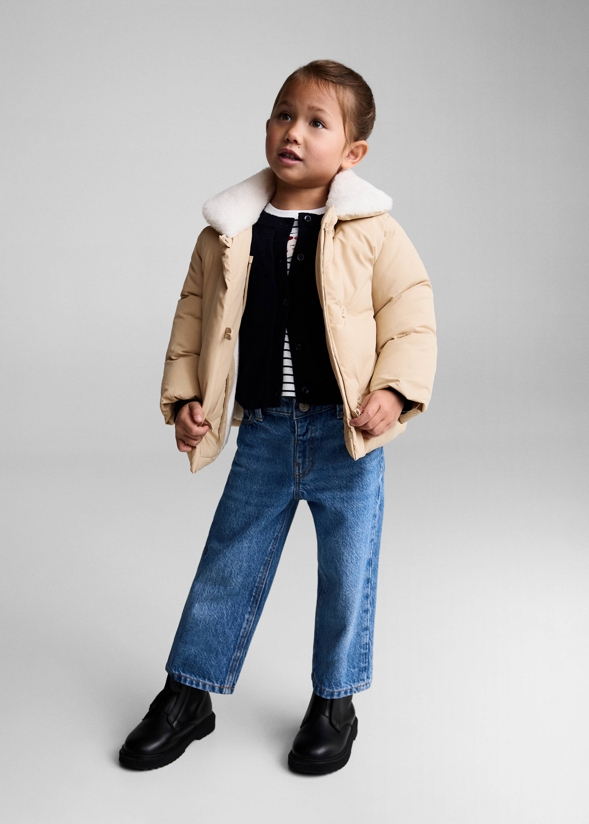 Steppanorak mit Kunstpelz - Allgemeine Ansicht