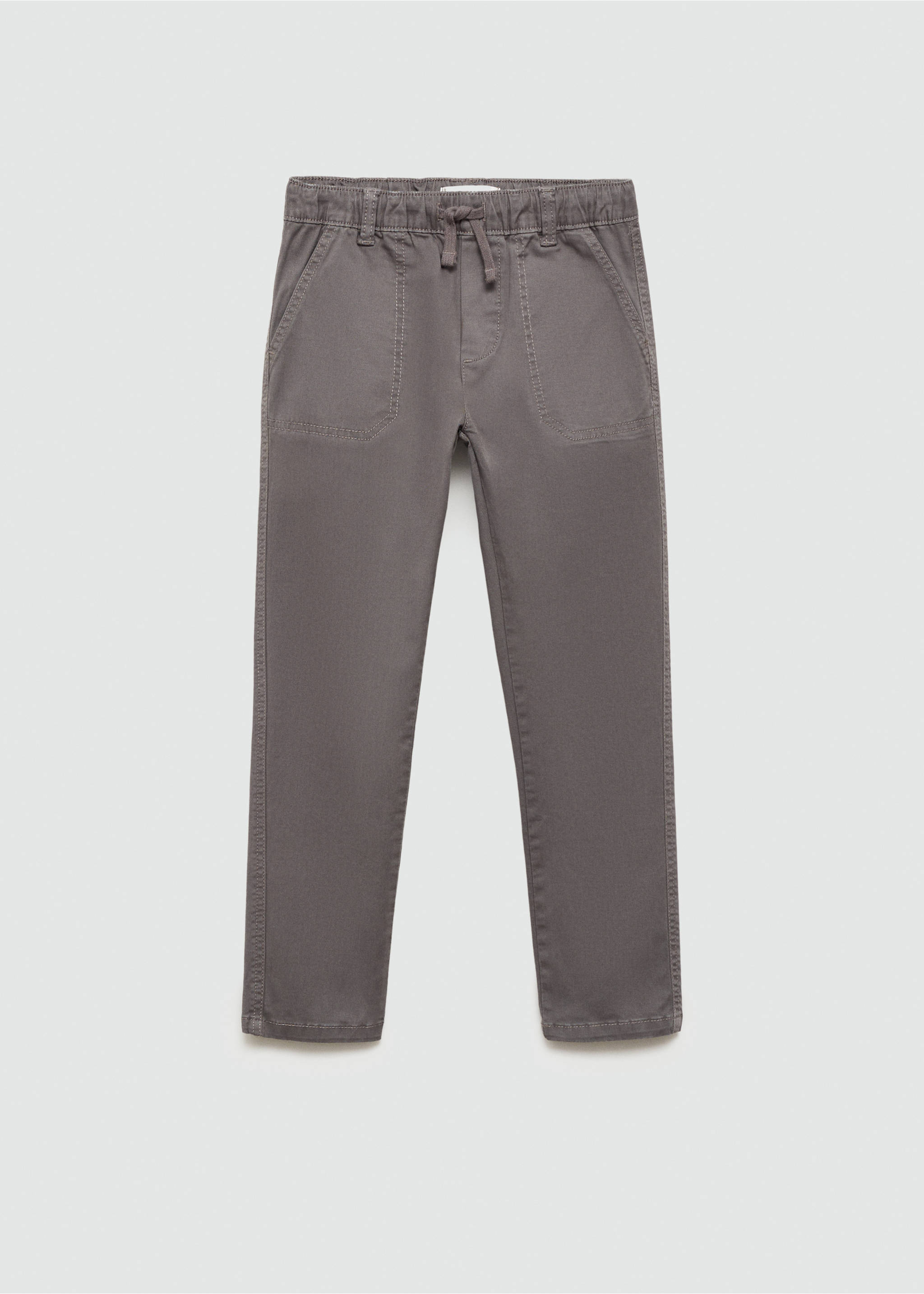 Elastic waist trousers - Article without model, Charcoal. Ref: 77035150-00.
