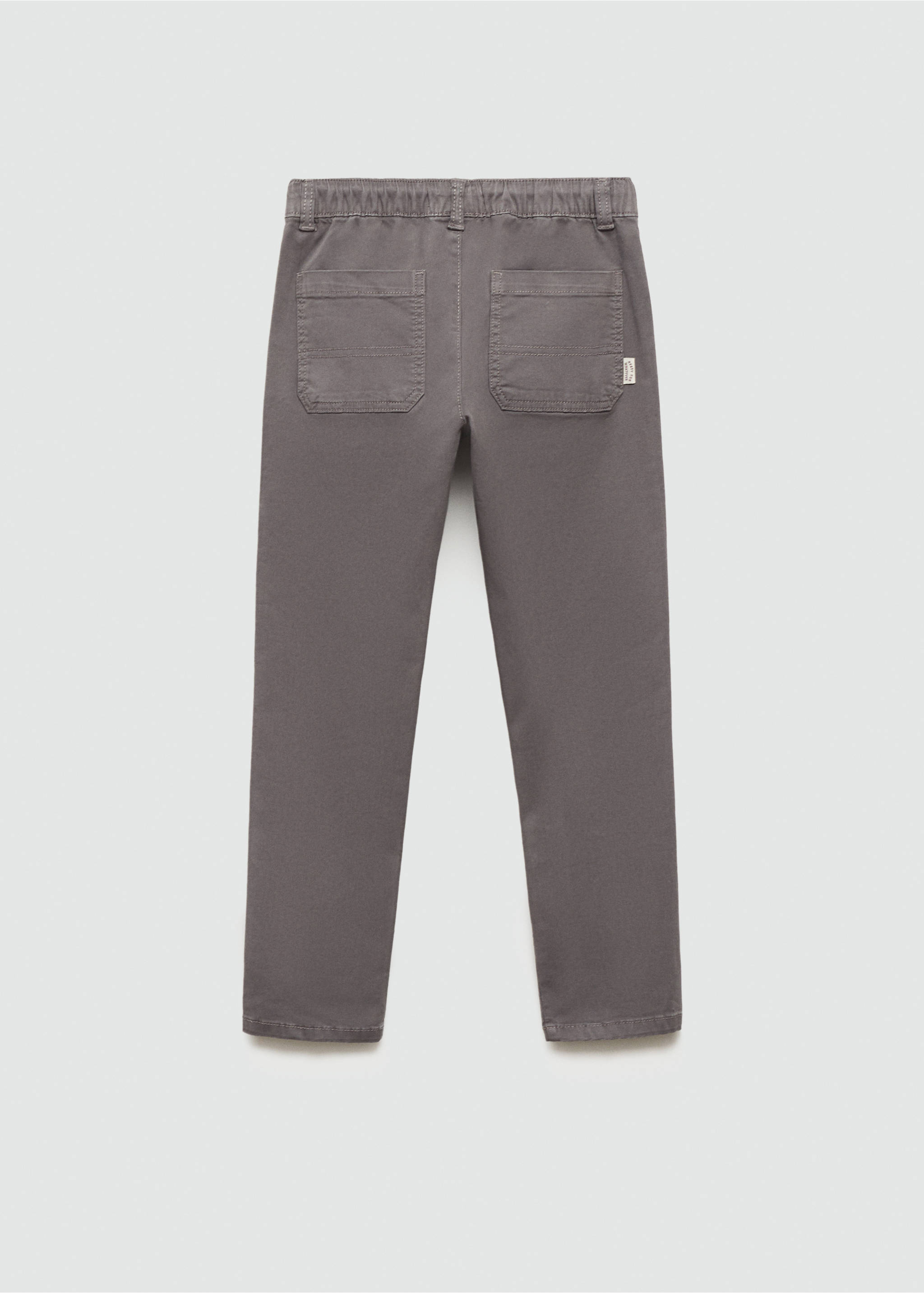 Elastic waist trousers - Reverse of the article, Charcoal. Ref: 77035150-00.