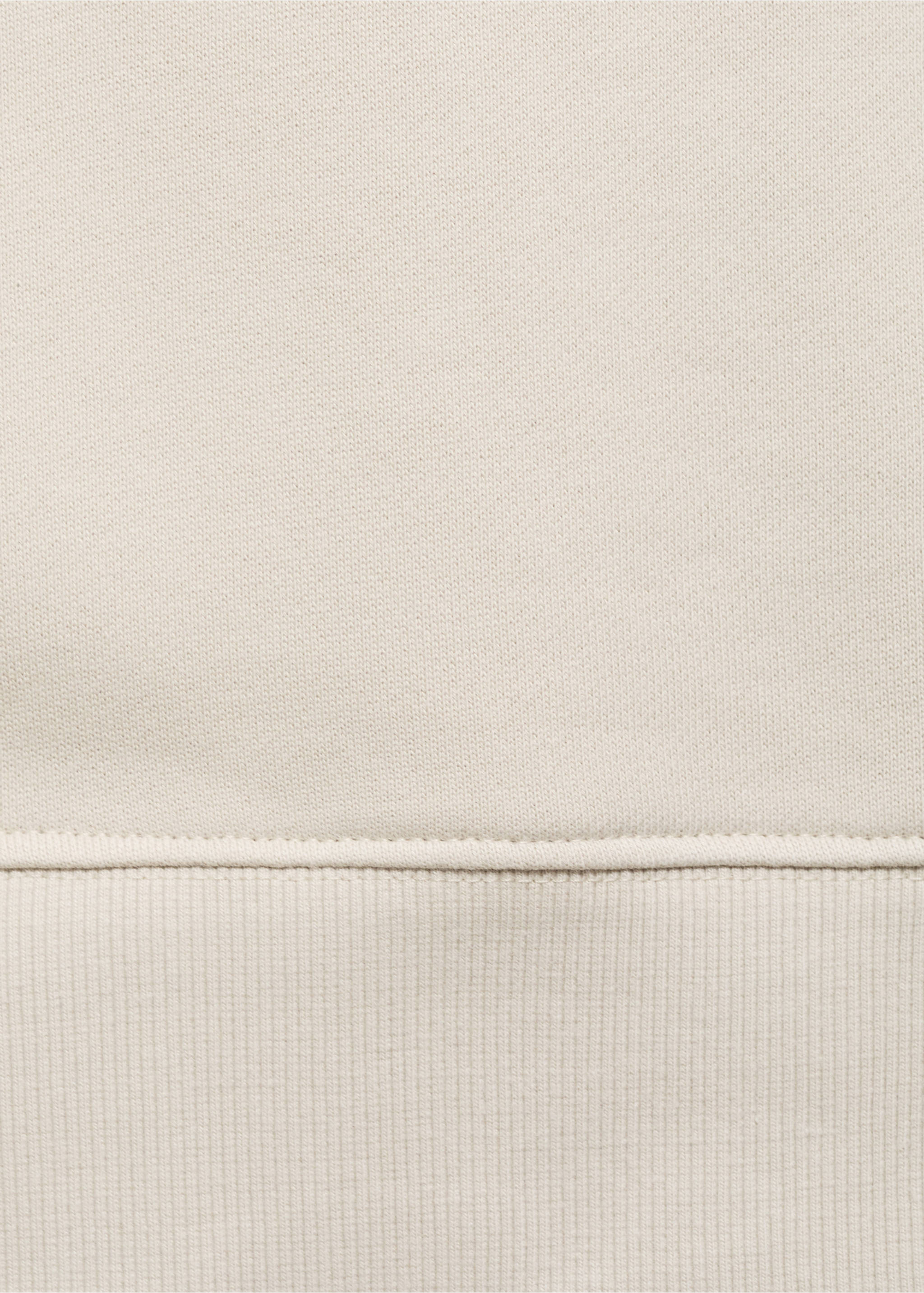 Zipper cotton sweater - Details of the article 0, Ice Grey. Ref: 77035151-00.