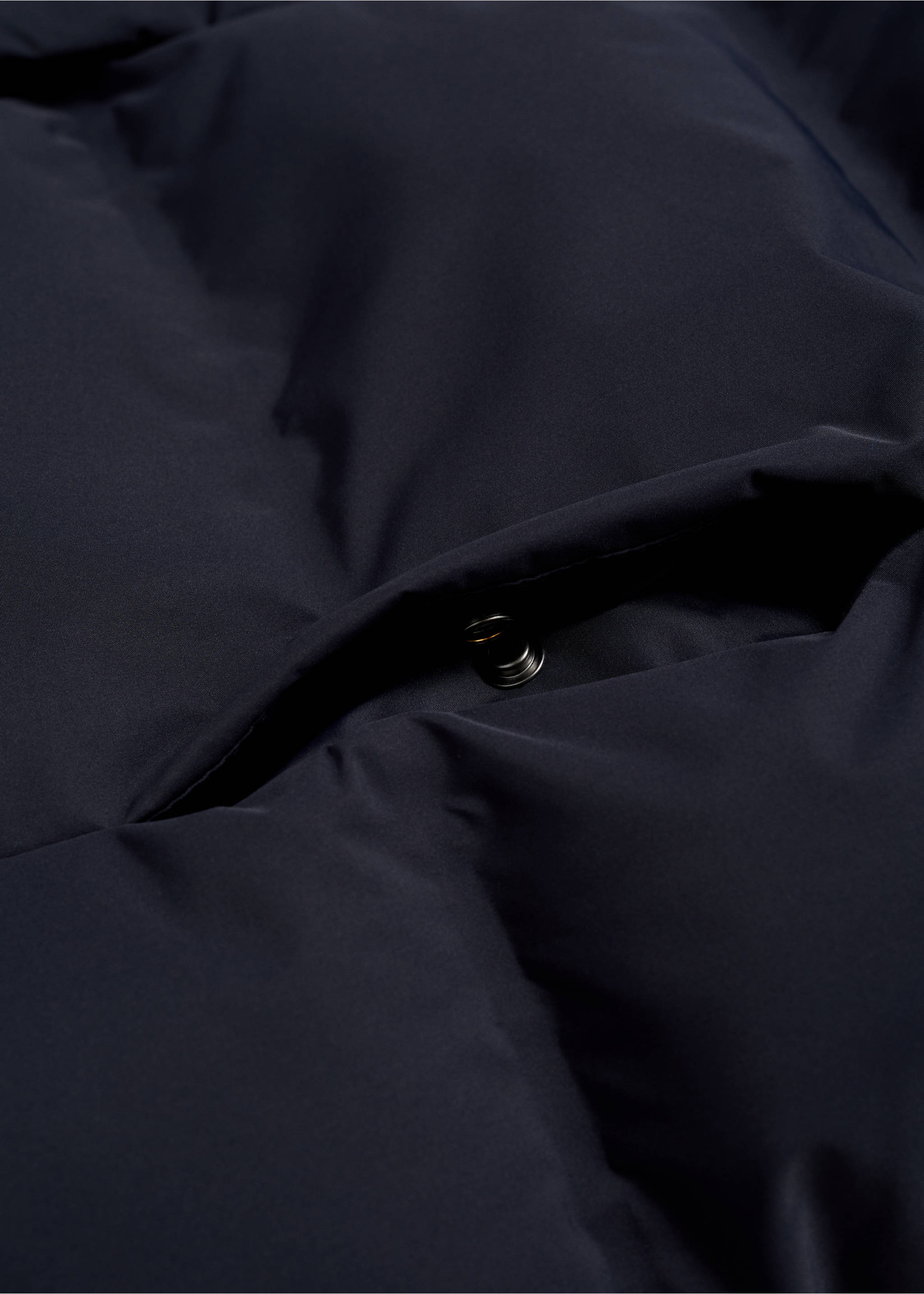 Quilted gilet with hood - Details of the article 0, Dark Navy. Ref: 77035630-00.