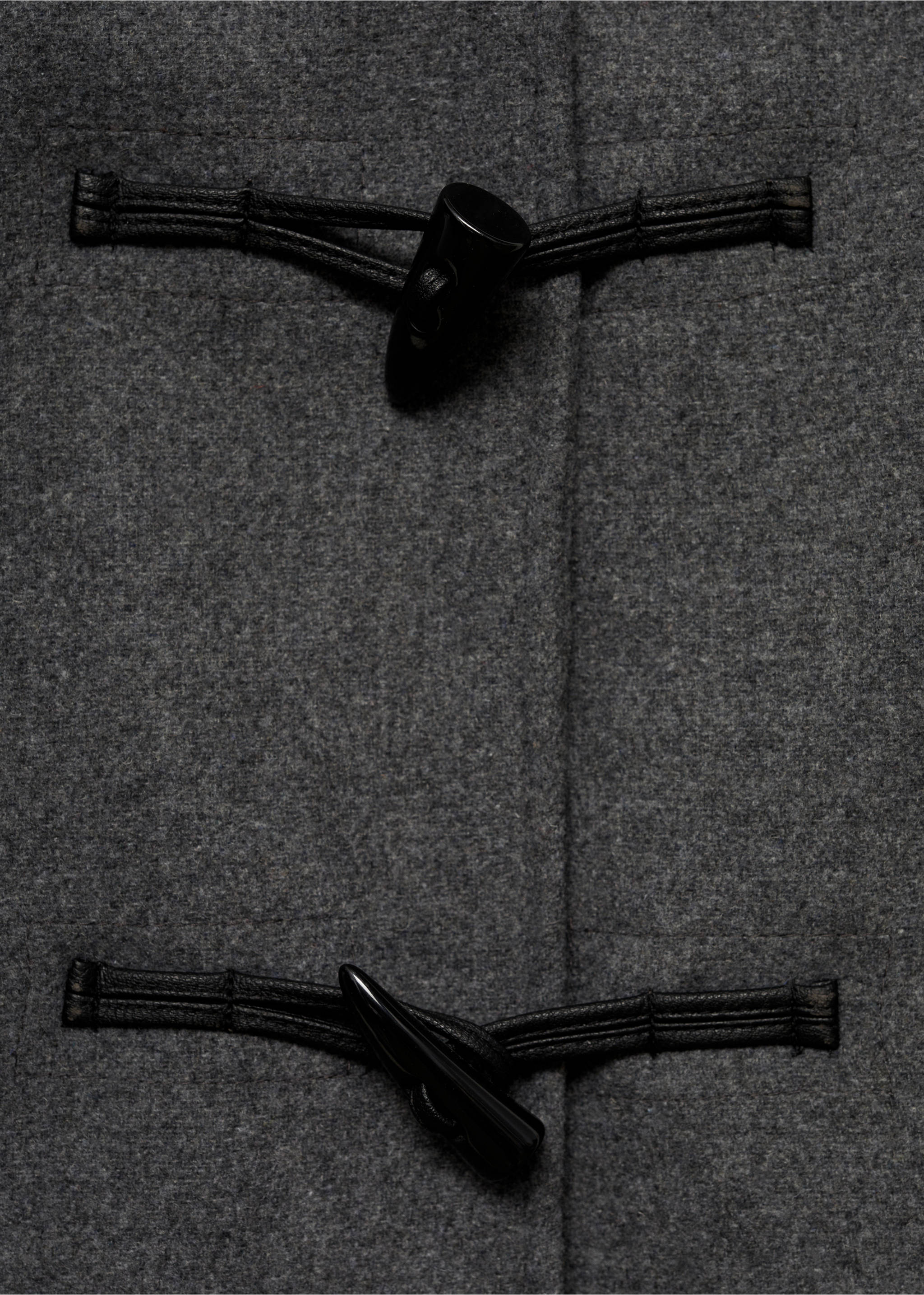 Woll-Mantel mit Kapuze - Detail des Artikels 8, Grau. Ref: 77035632-00.