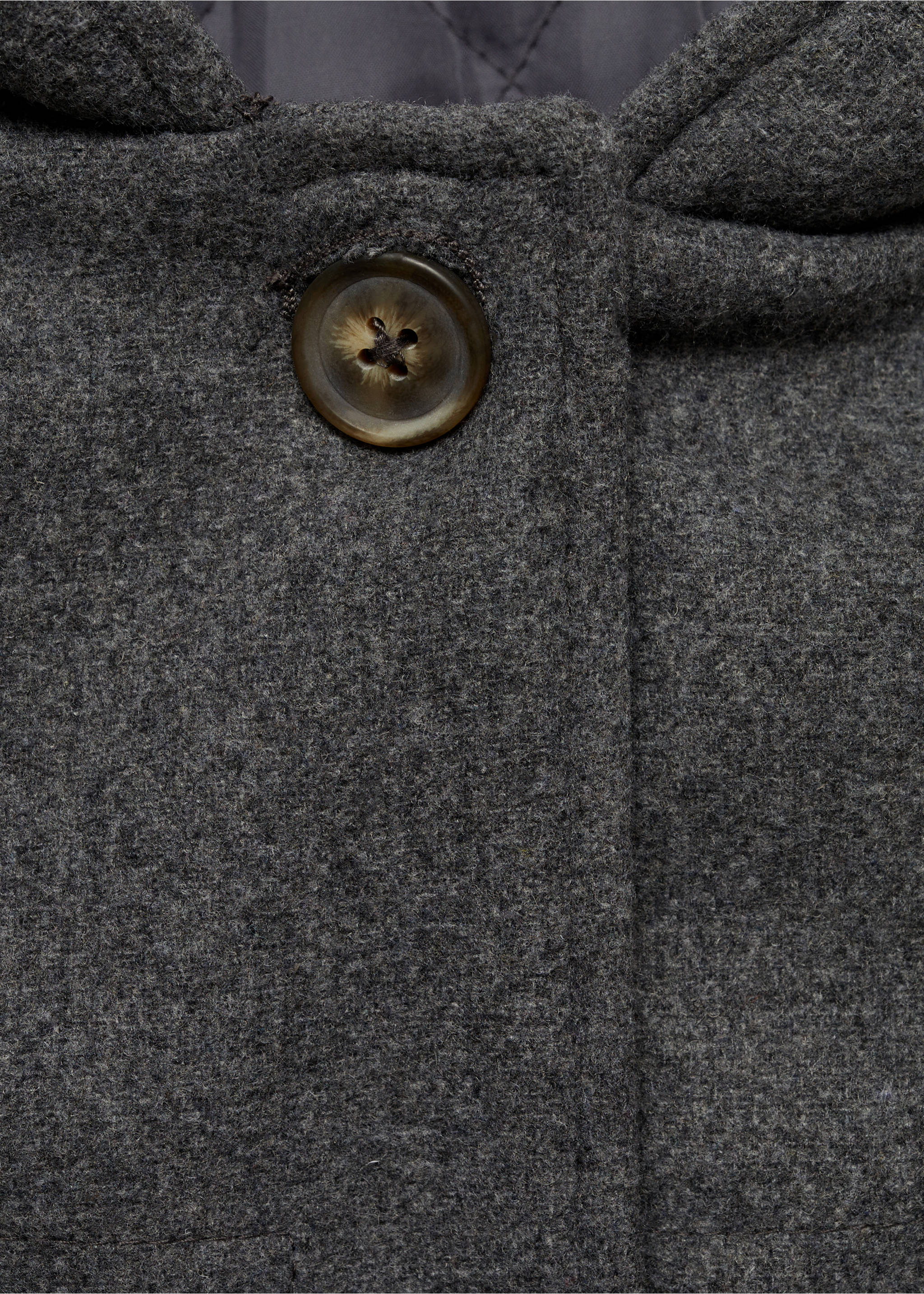 Woll-Mantel mit Kapuze - Detail des Artikels 0, Grau. Ref: 77035632-00.