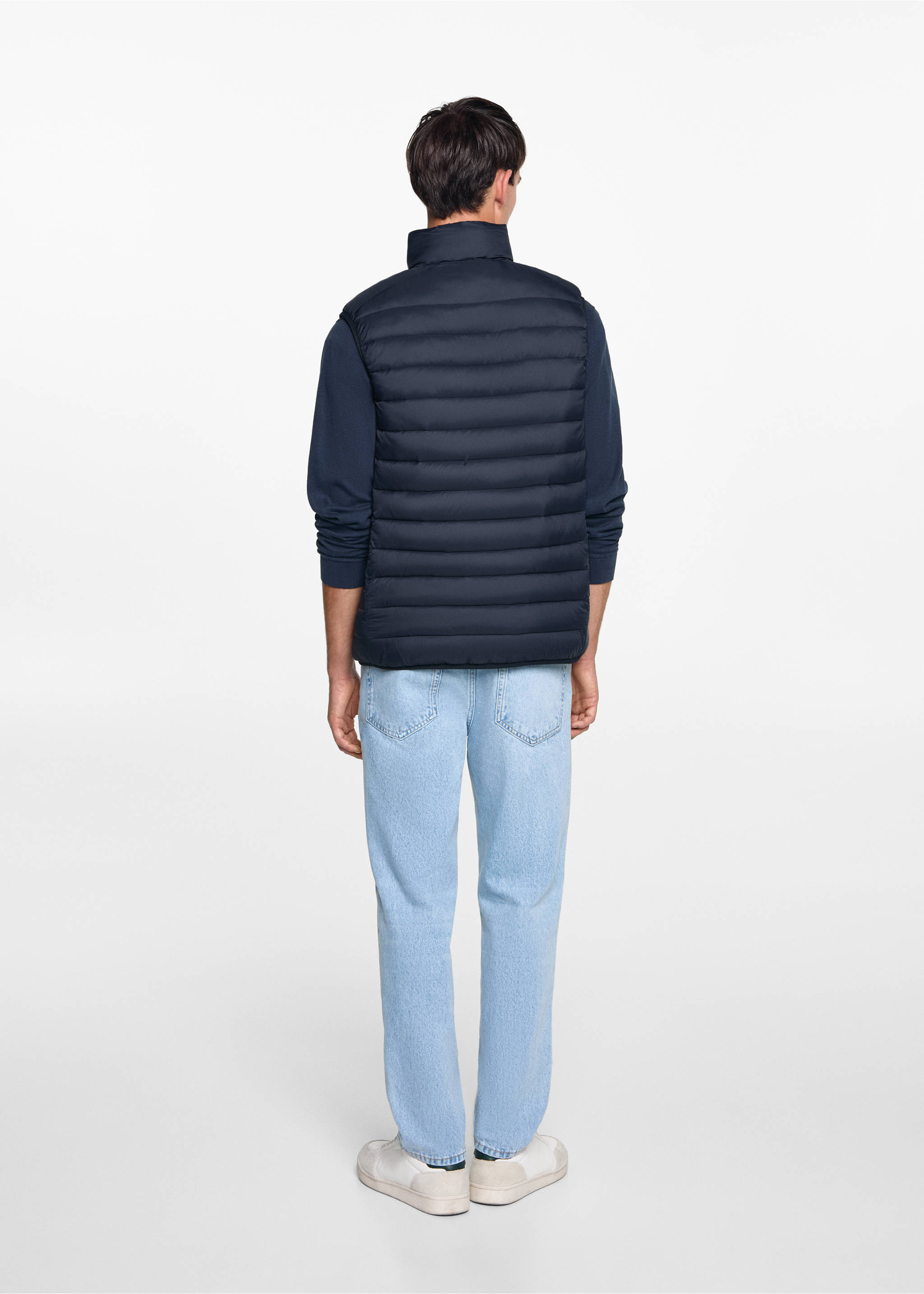 Quilted gilet - Reverse of the article, Dark Navy. Ref: 77035634-00.