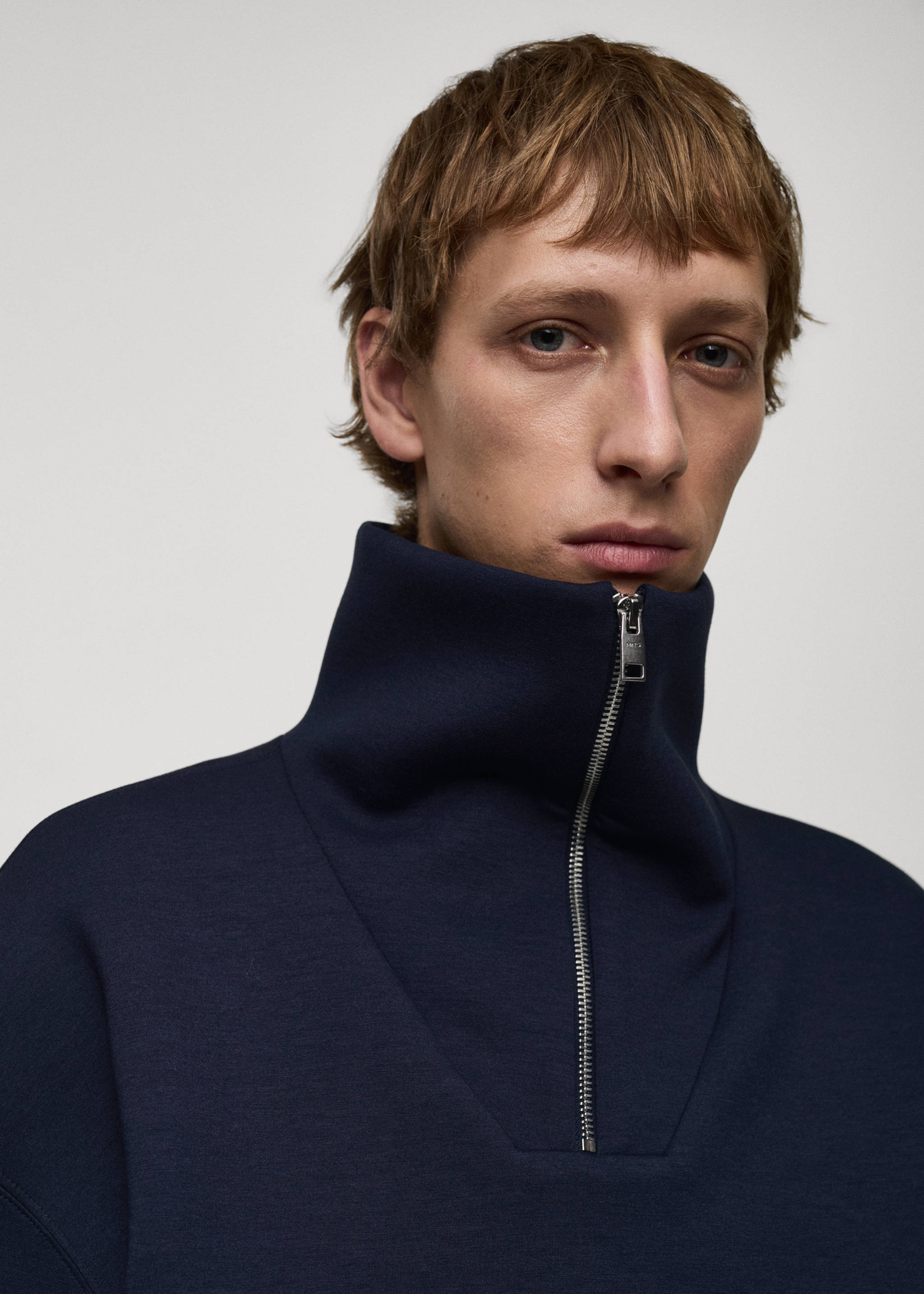 Sweatshirt relaxed fit dragkedja på kragen - Detaljer om artikeln 1