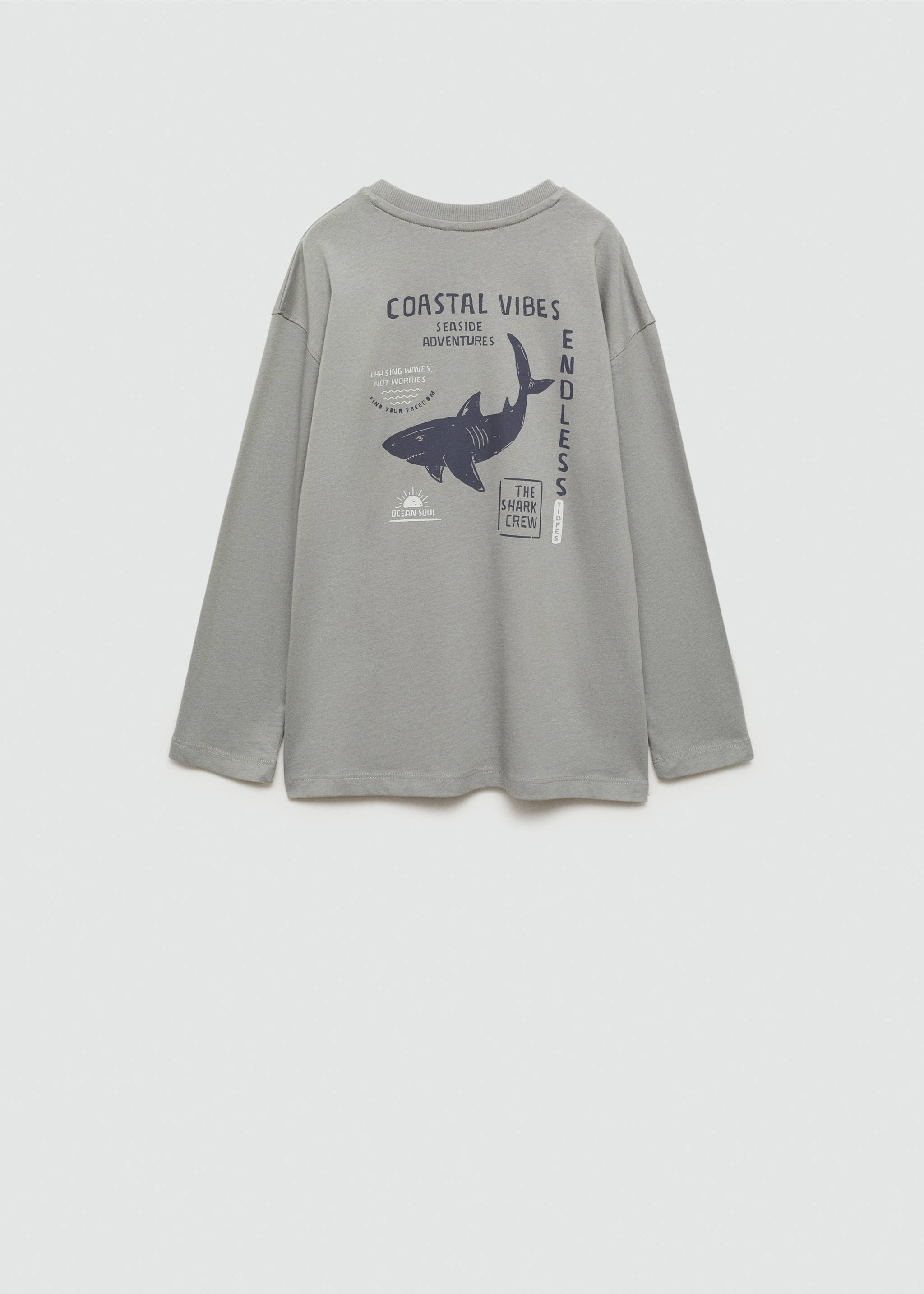 Jaws t-shirt - Reverse of the article, Grey. Ref: 77035640-00.