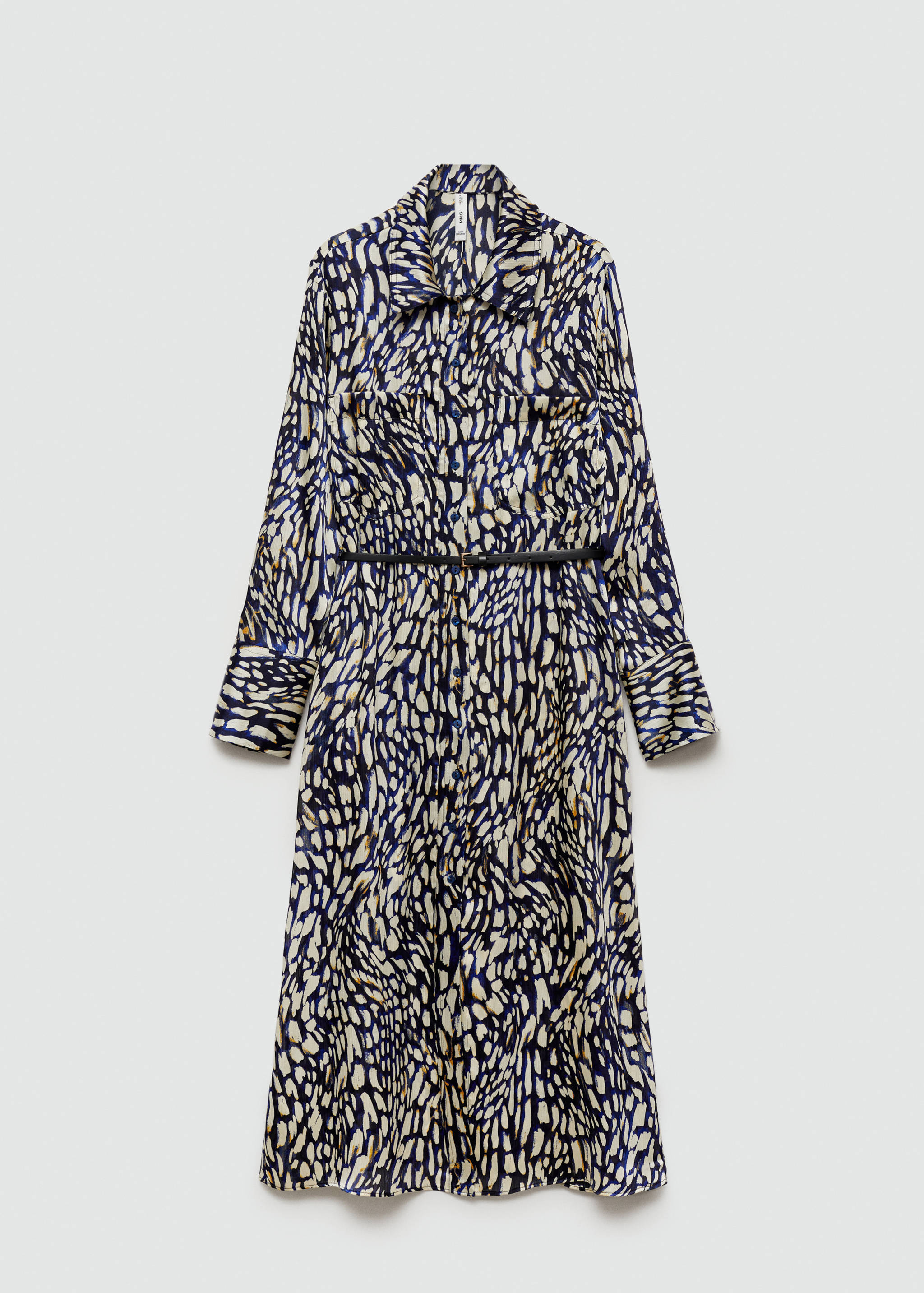 Printed satin dress - Article without model