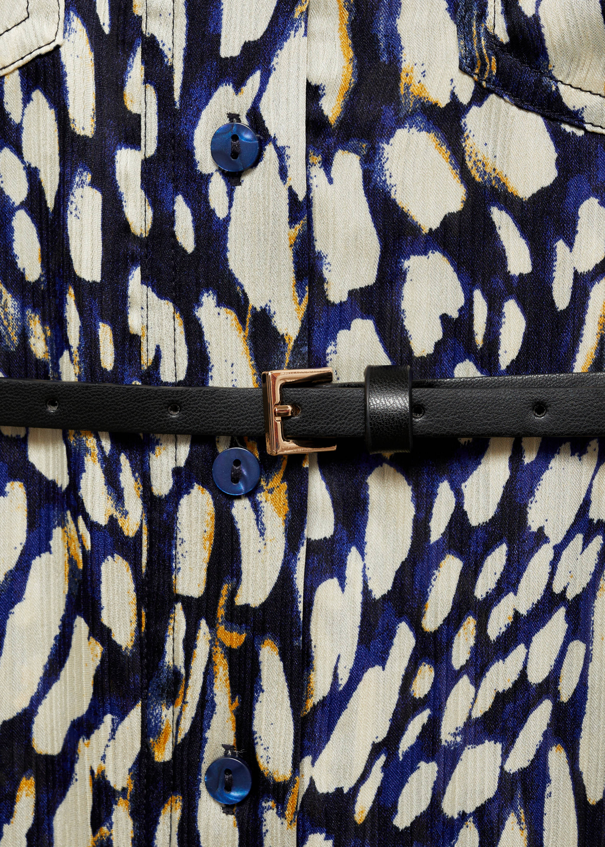 Printed satin dress - Details of the article 0