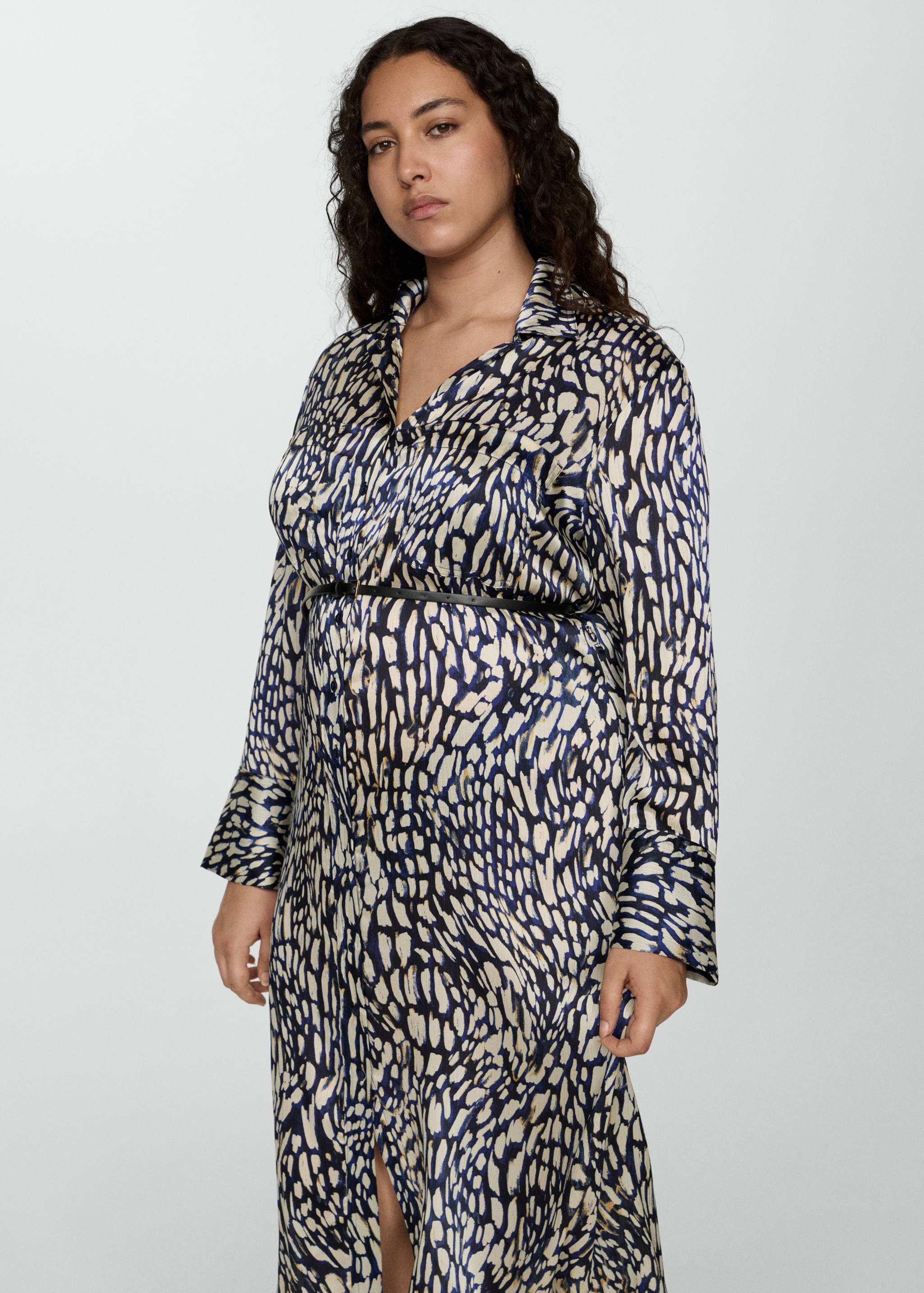 Printed satin dress - Details of the article 5