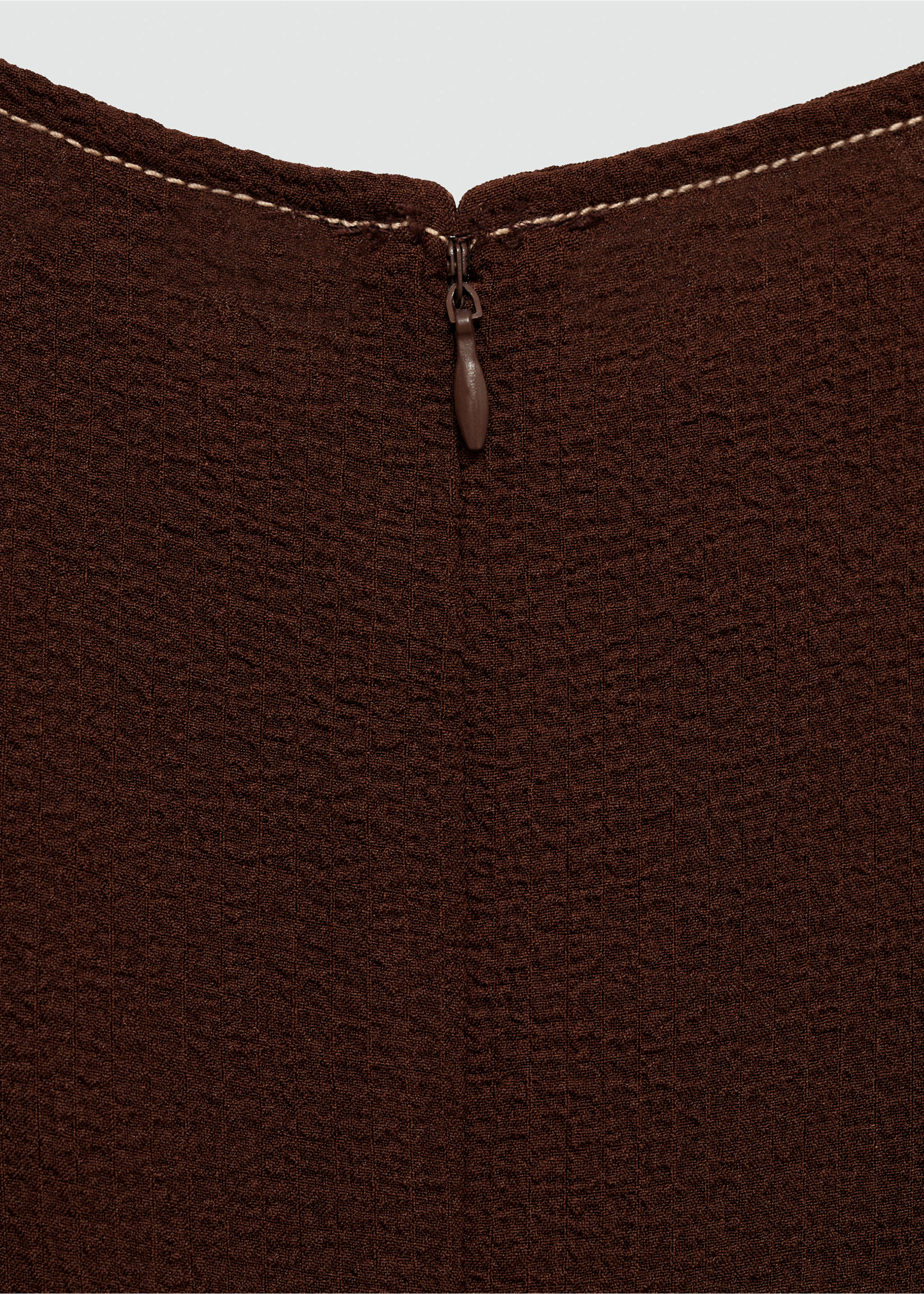 Robe midi coutures décoratives - Détail de l'article 0, Marron. Ref: 77035650-00.