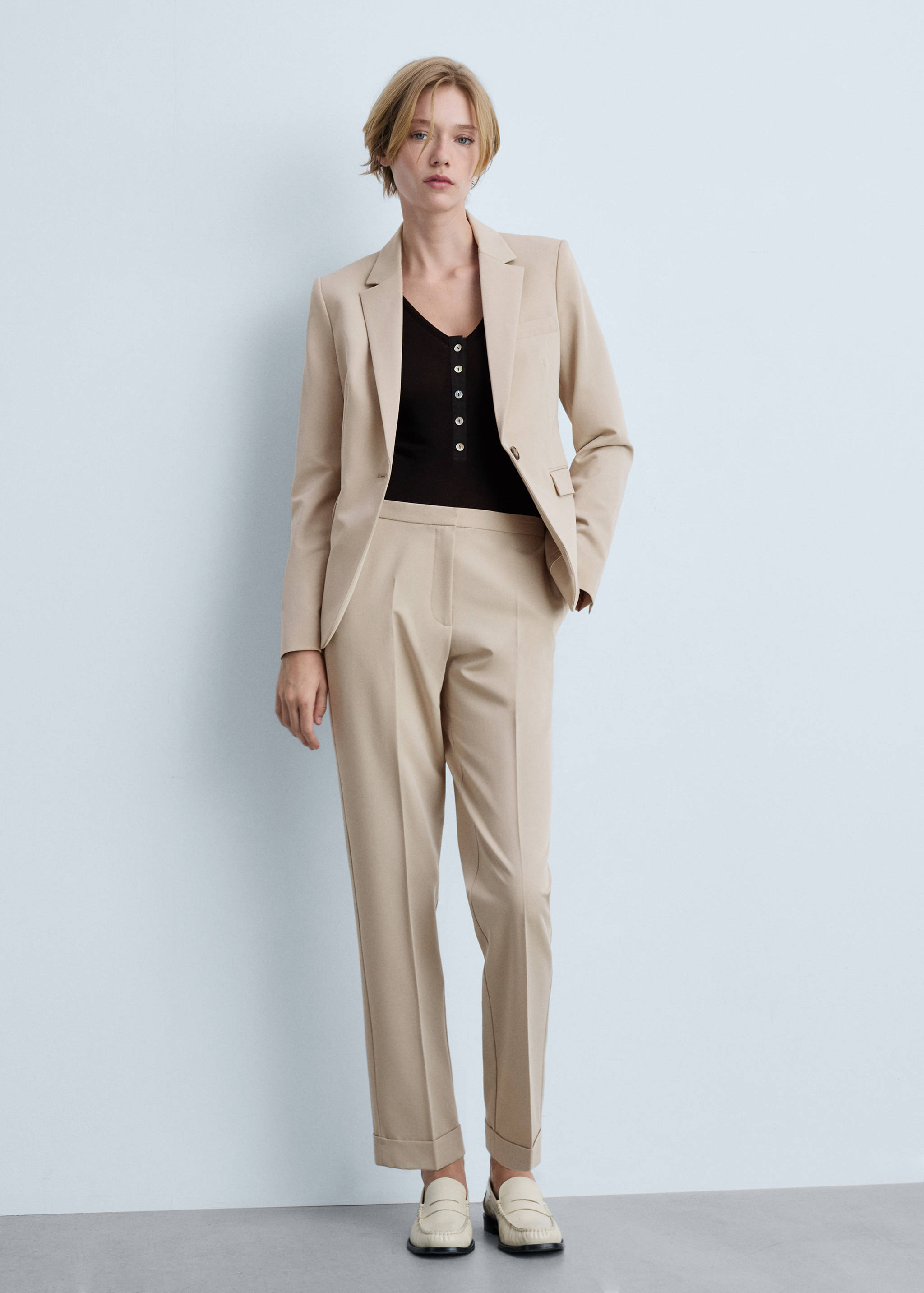Fitted suit blazer - General plane