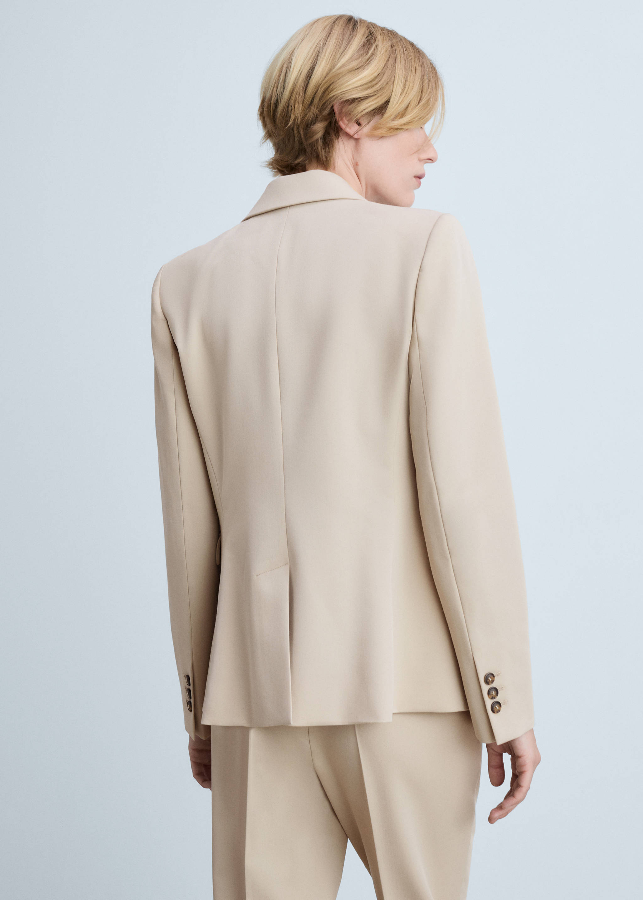 Fitted suit blazer - Reverse of the article