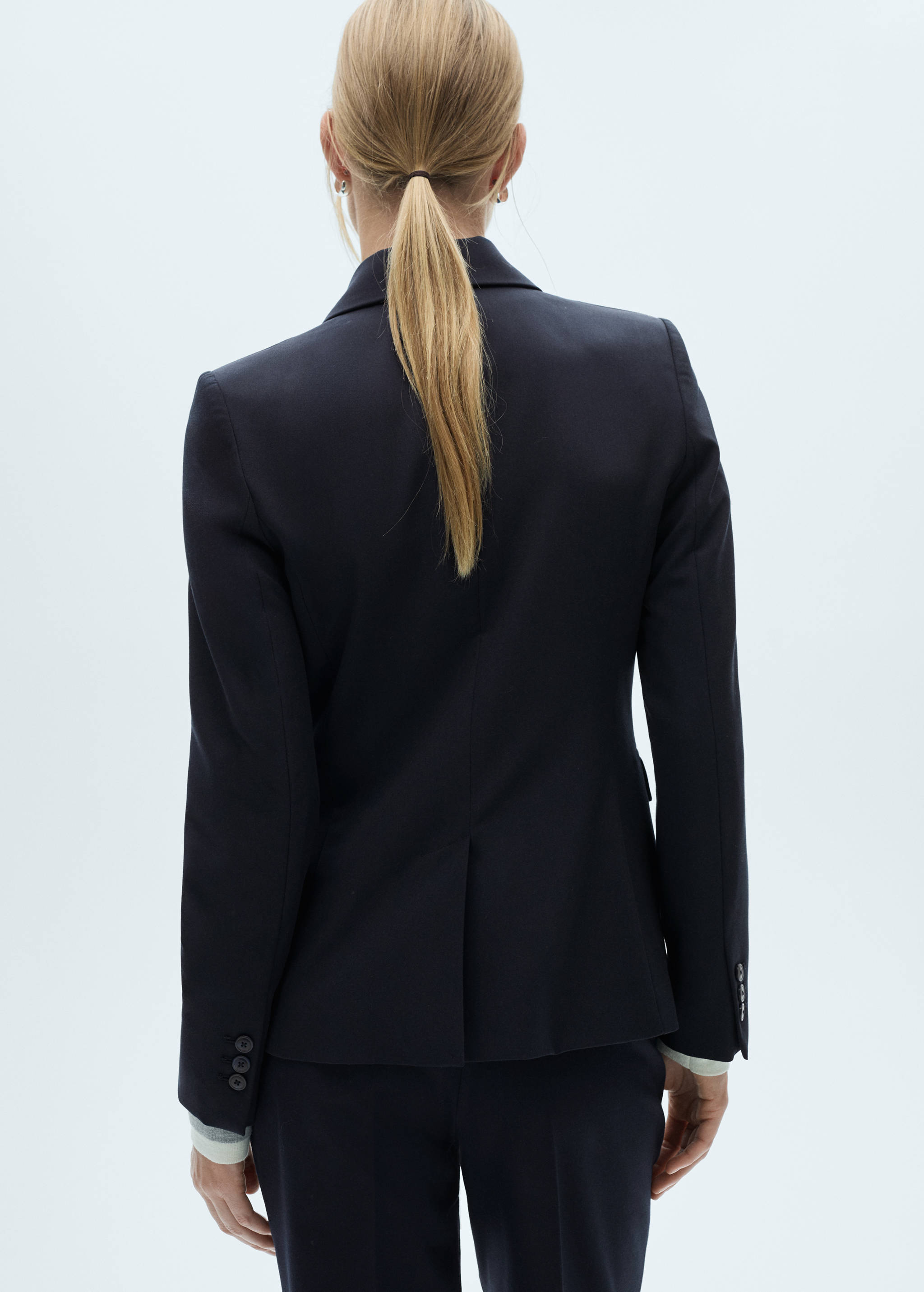 Fitted suit blazer - Reverse of the article