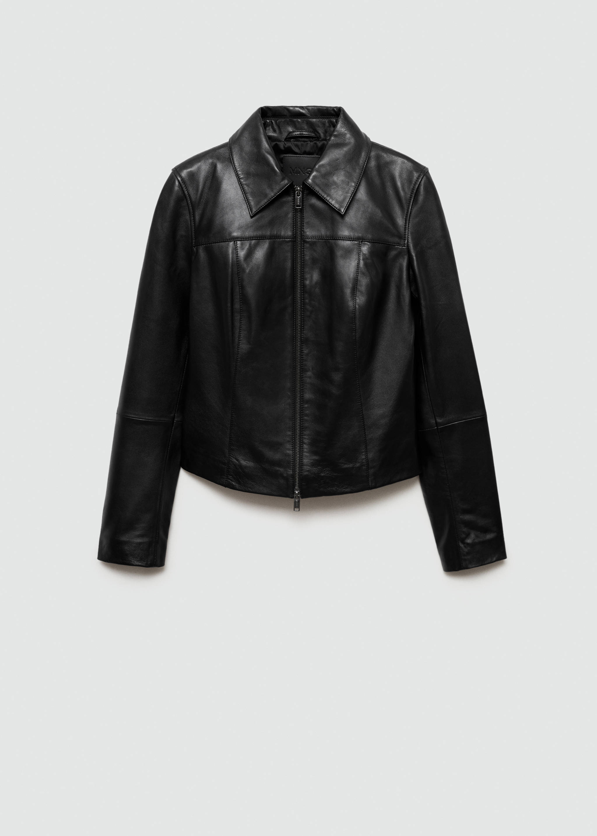 Leather zipper jacket - Article without model
