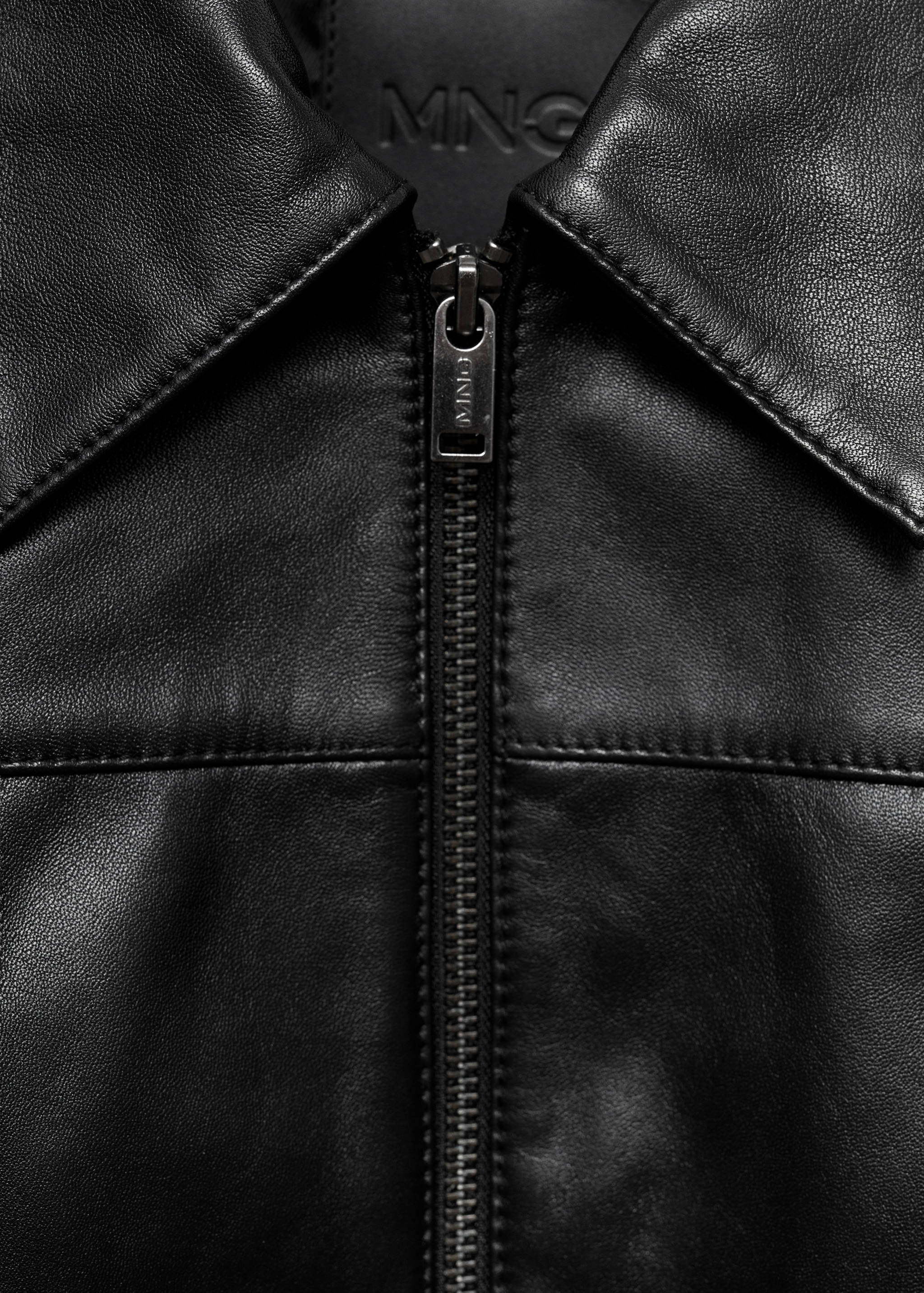 Leather zipper jacket - Details of the article 8